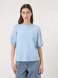 Product image thumbnail - YASLEX BRODERIE ANGLAISE T-SHIRT, Clear Sky | 1