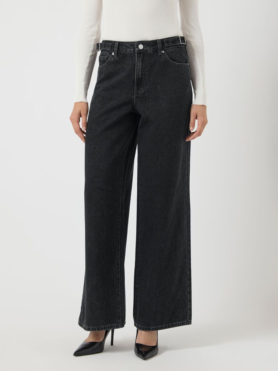 Carousel image - YASSATIRANI MW  WIDE FIT JEANS, Dark Grey Denim | 1
