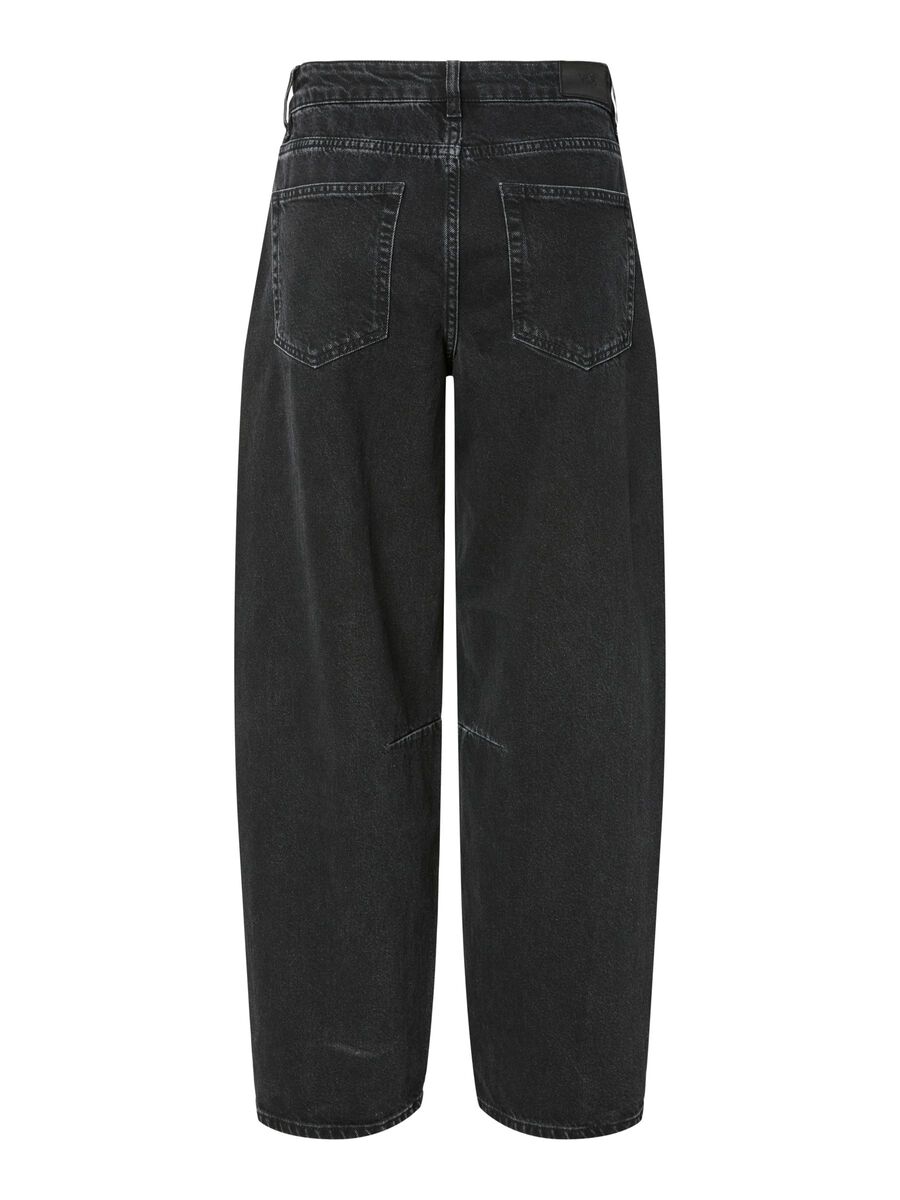 Carousel image - YASLISA MW  BARREL FIT JEANS, Dark Grey Denim | 7