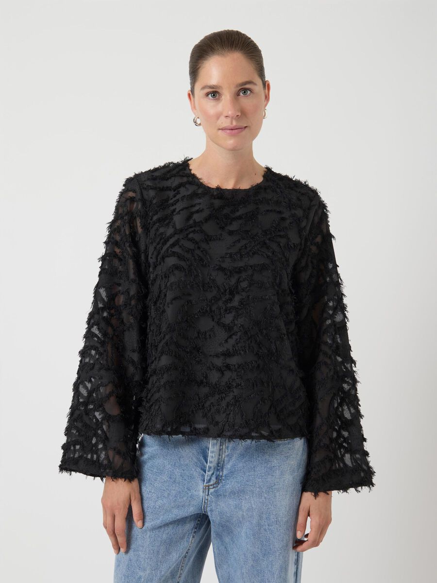 Carousel image - YASPARIA LONG SLEEVED TOP, Black | 1