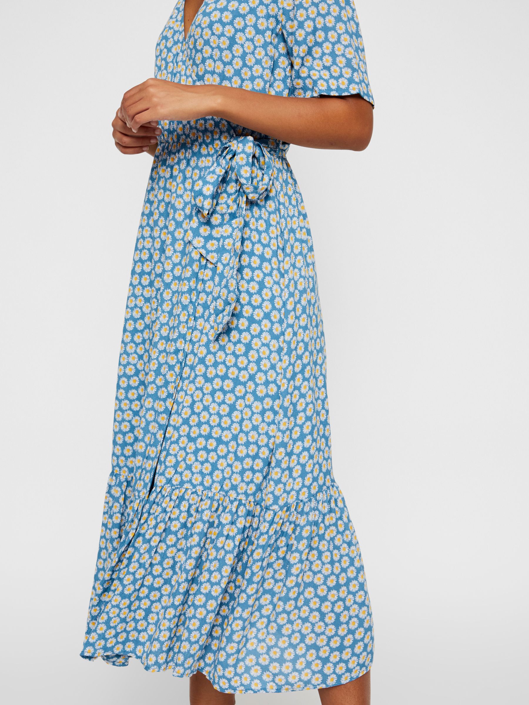 DAISY PRINT WRAP DRESS Blue Y.A.S Netherlands