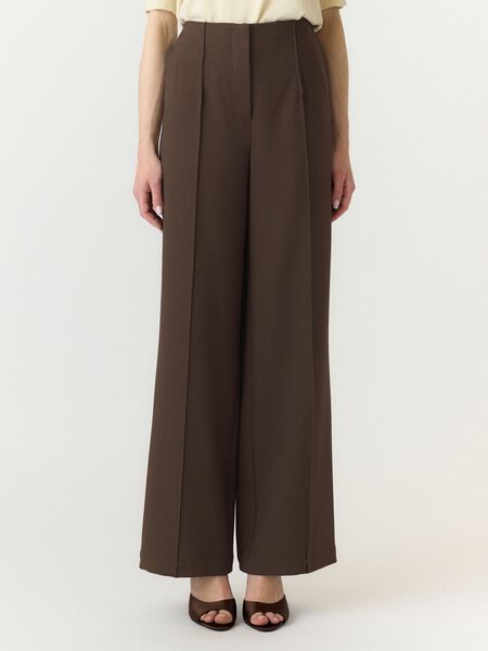 YAS YASREEMAJ HIGH WAISTED TROUSERS, Chocolate Brown, highres - 26028141_ChocolateBrown_003.jpg