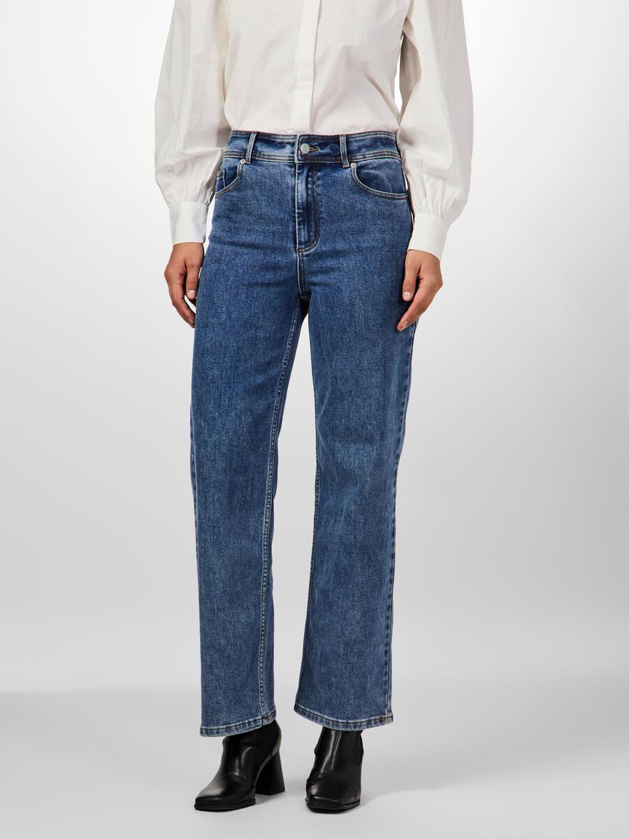 YAS YASDOLMA JEANS MIT WEITEM BEIN, Light Blue Denim, highres - 26031909_LightBlueDenim_1172998_003.jpg