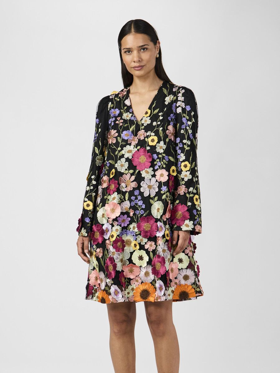 YAS YASFLOWERING MINI DRESS, Black, highres - 26037682_Black_003.jpg