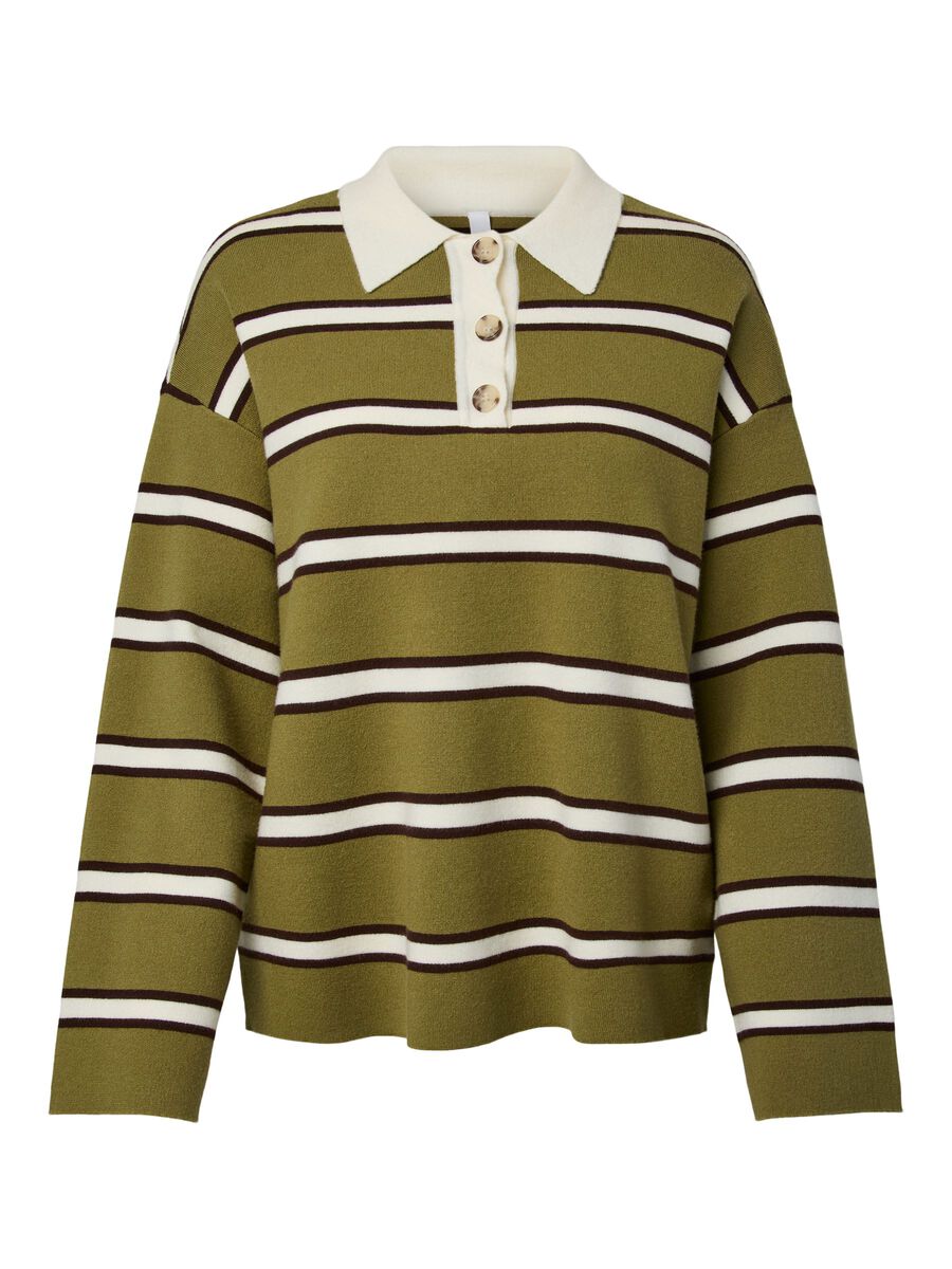 Carousel image - YASISABELL POLO KNITTED PULLOVER, Cardamom Seed | 5