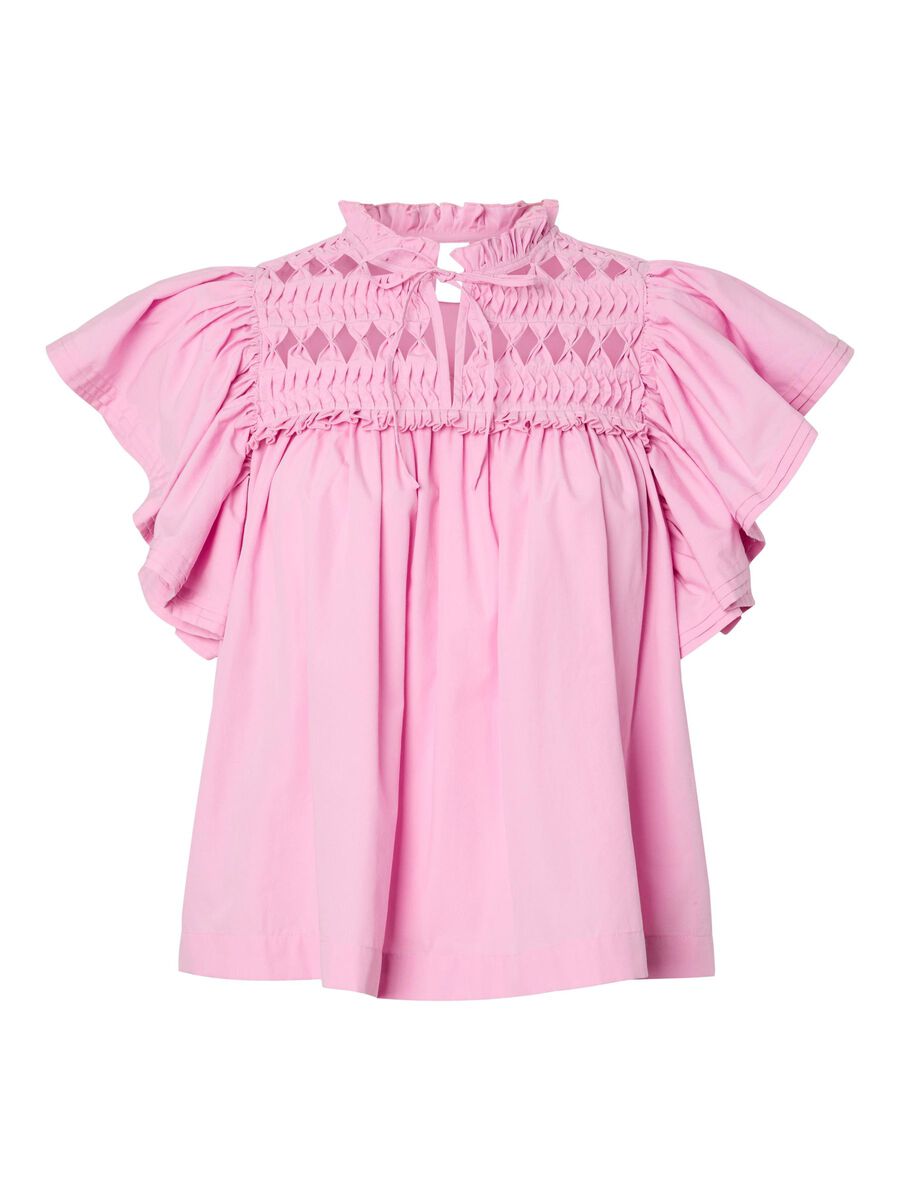 YAS YASLUERA SHORT SLEEVED BLOUSE, Bonbon, highres - 26039620_Bonbon_001.jpg
