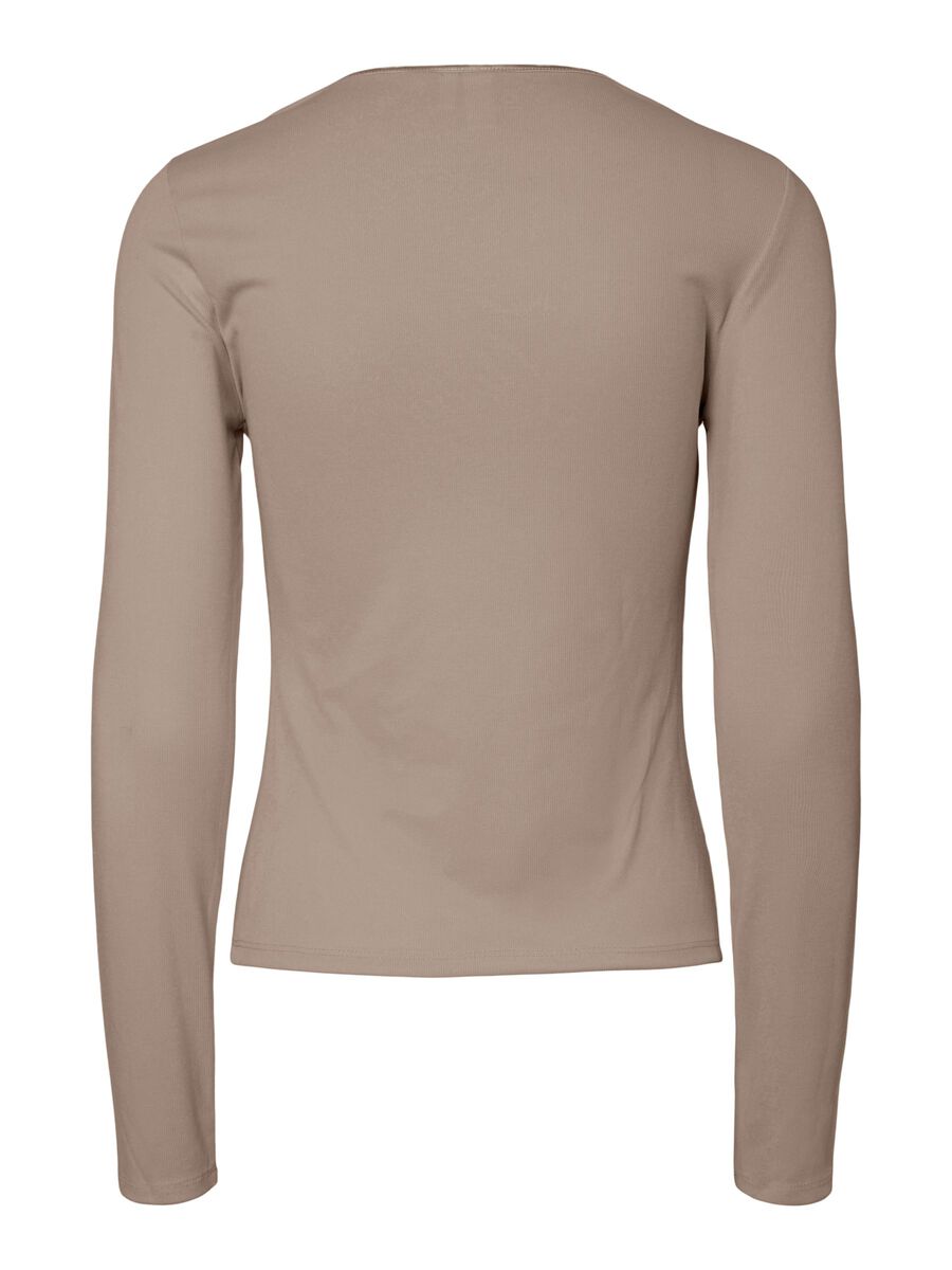 Carousel image 7 YASPALOMA TOP &Agrave; MANCHES LONGUES, Taupe Gray