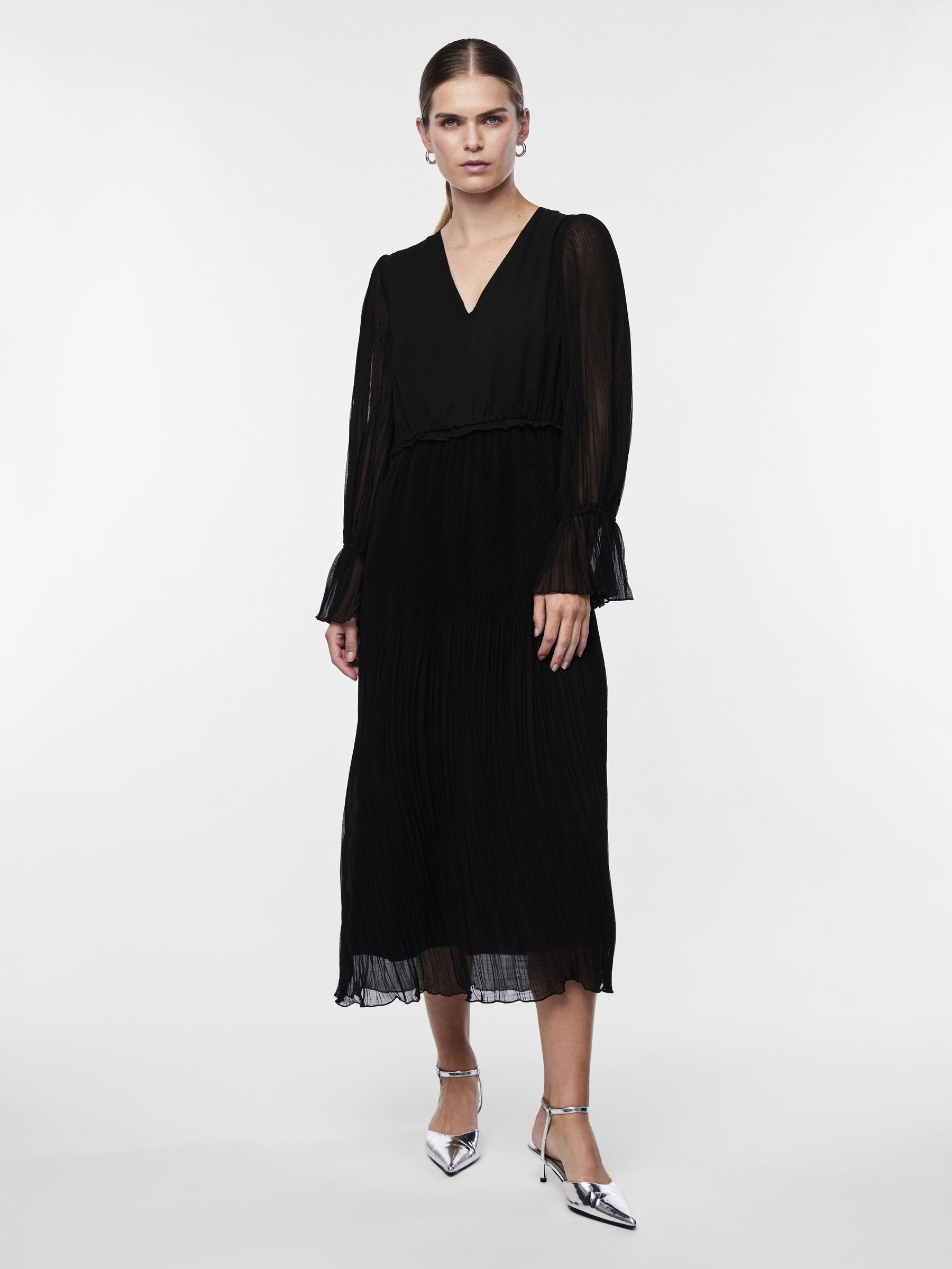 Midi jurk zwart outlet