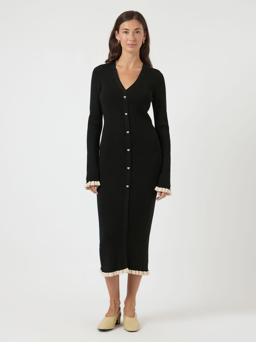 Product carousel image - YASFLOMA KNITTED DRESS, Black | 1