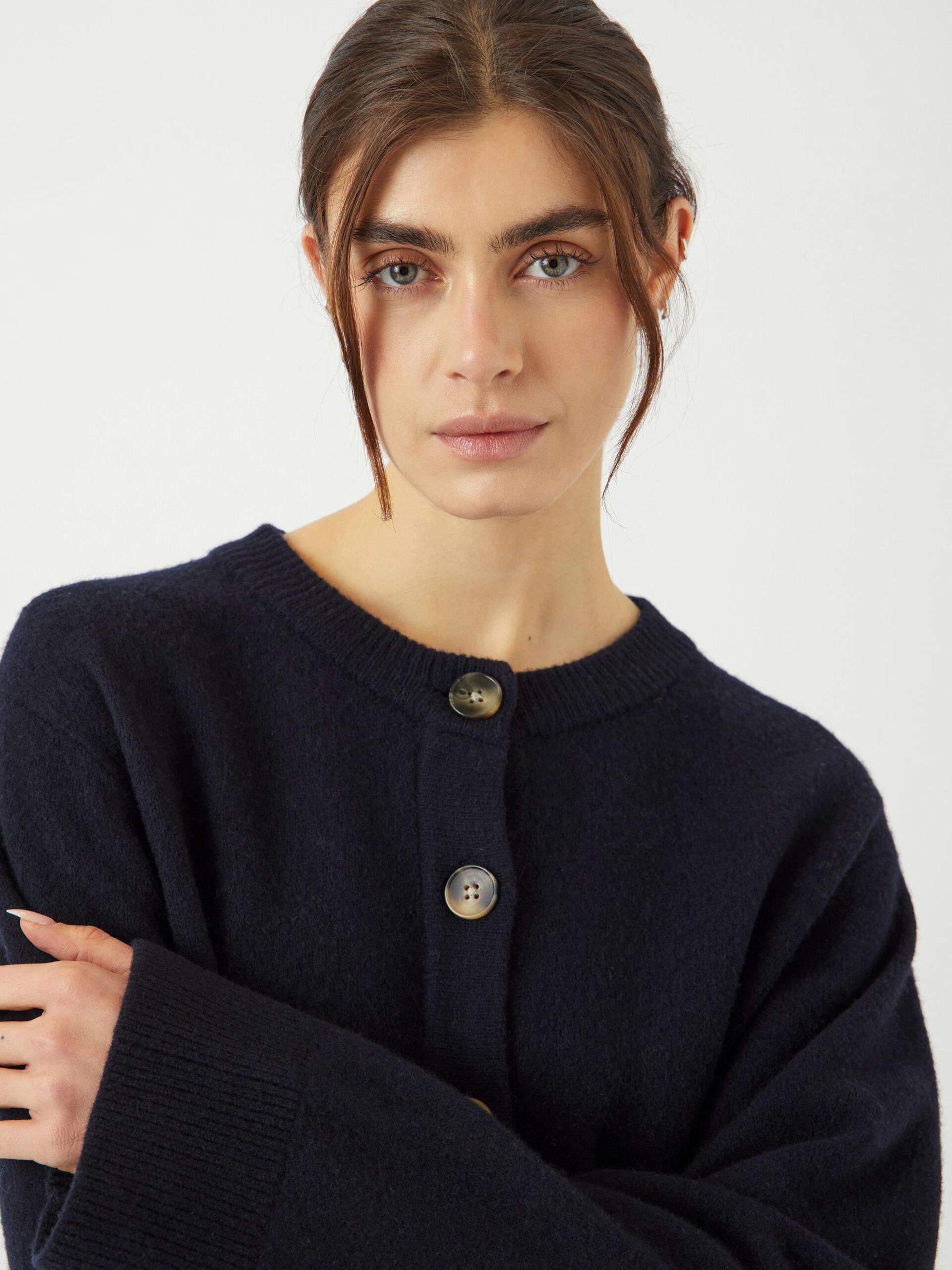 Carousel image - YASNOLA KNITTED CARDIGAN, Navy Blazer | 3