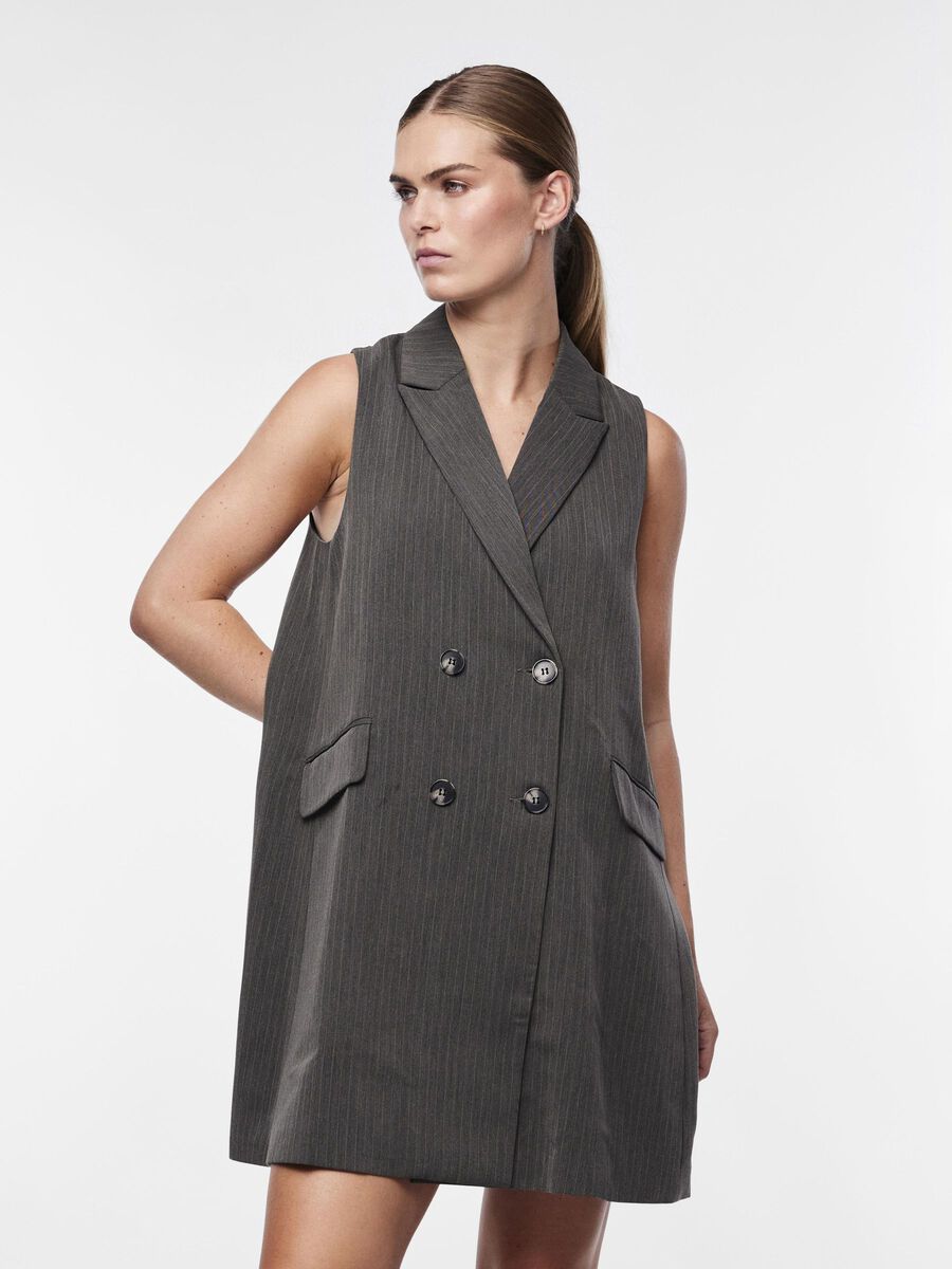 Y.A.S YASPINLY SPENCER DRESS, Medium Grey Melange, highres - 26030634_MediumGreyMelange_1040831_003.jpg
