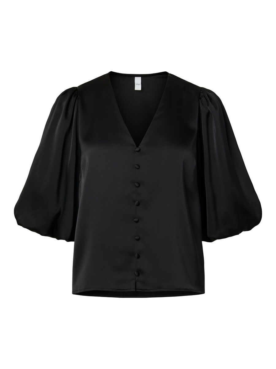 Product tile image - YASPELLA V-NECK  TOP, Black | 26040884_Black