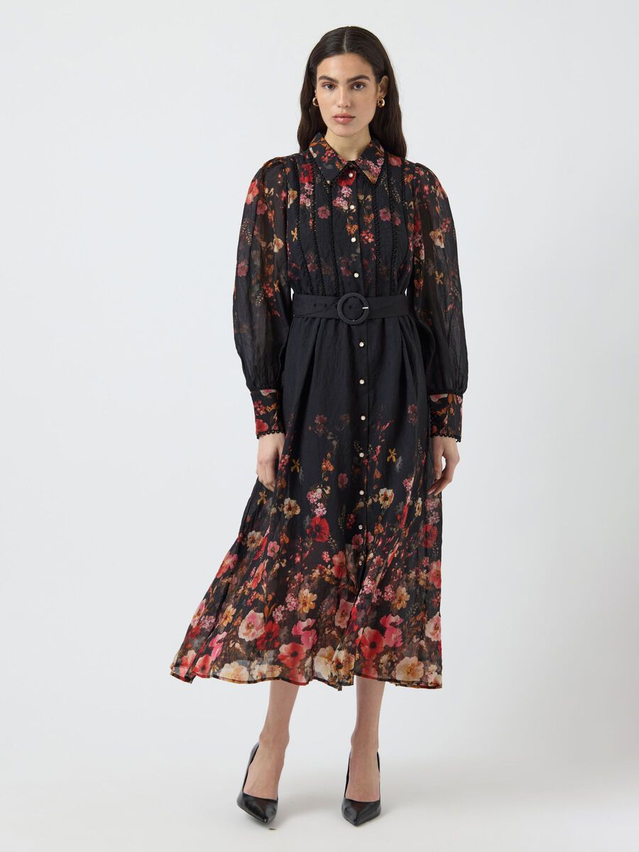 Product carousel image - YASROMANTICA MAXI-JURK, Black | 1