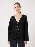Product image thumbnail - YASMIKLA STRIKKET CARDIGAN, Black | 1