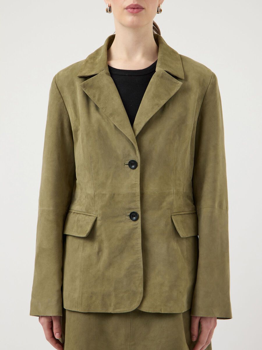 Carousel image - YASENA SUEDE LEATHER  BLAZER, Aloe | 5