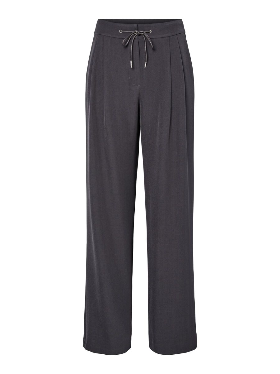 Product carousel image - YASCARIVO HMW  WIDE-LEG TROUSERS, Dark Grey Melange | 2