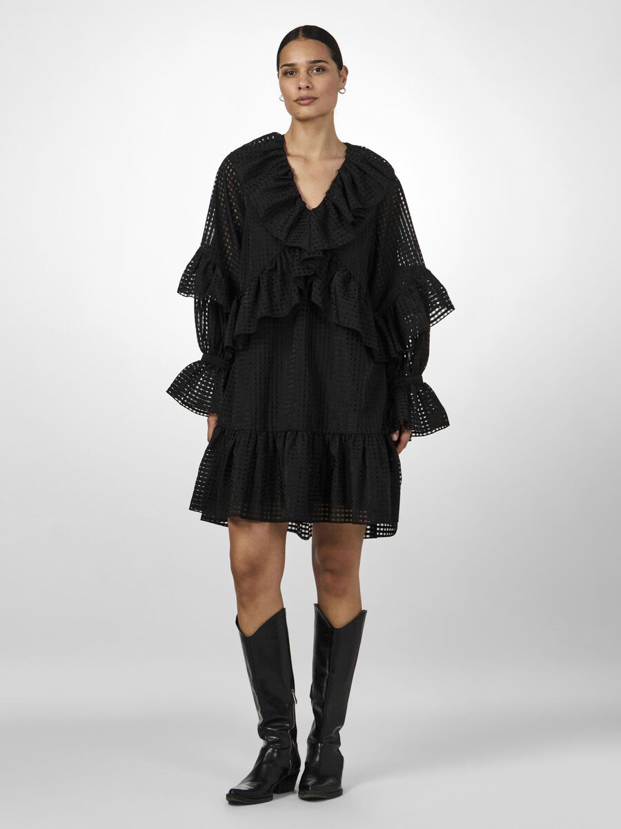 YAS YASFELINE MINI DRESS, Black, highres - 26037636_Black_005.jpg