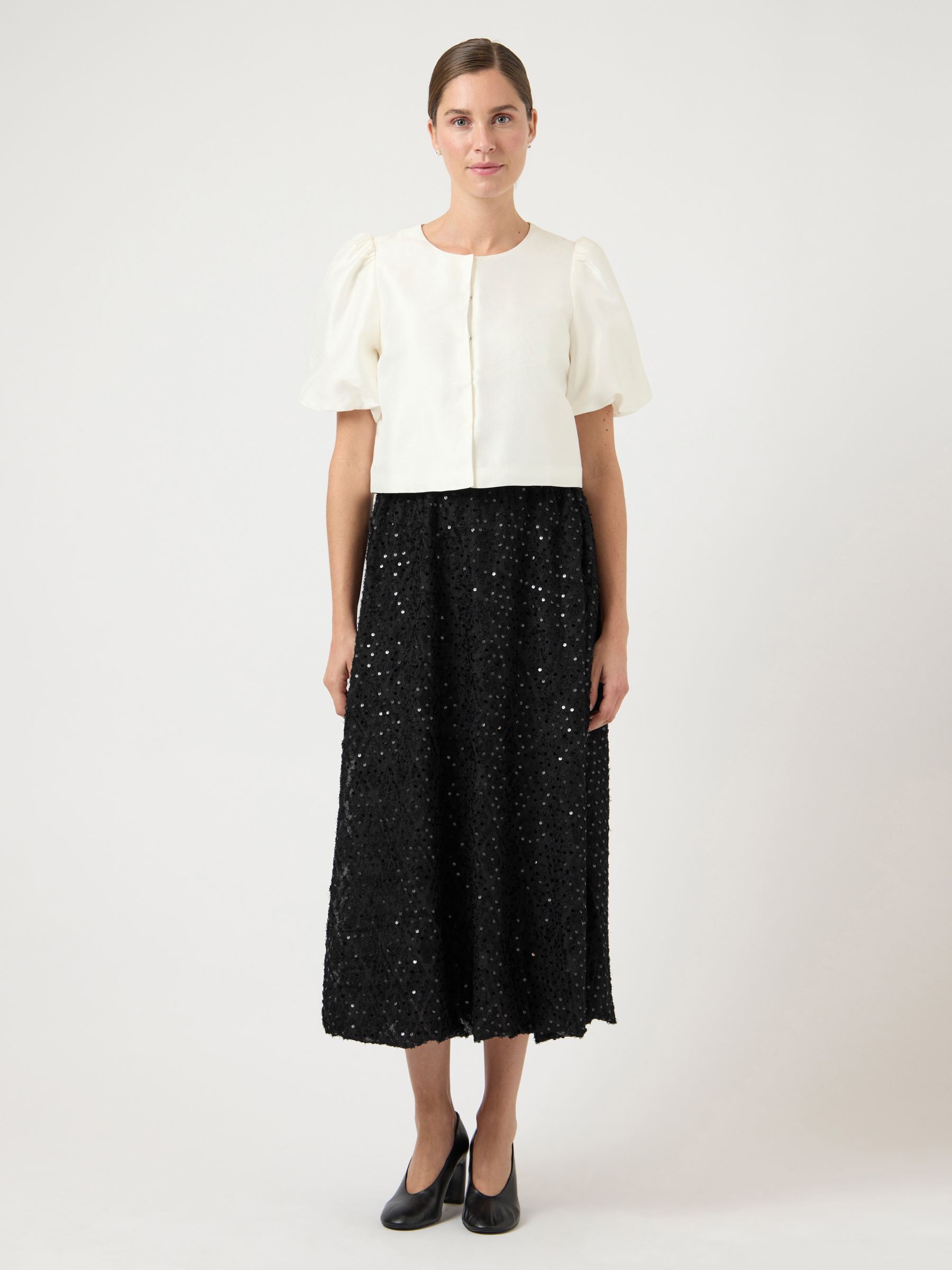 YASSERALA HW BALLOON MIDI SKIRT | Black | YAS® Poland