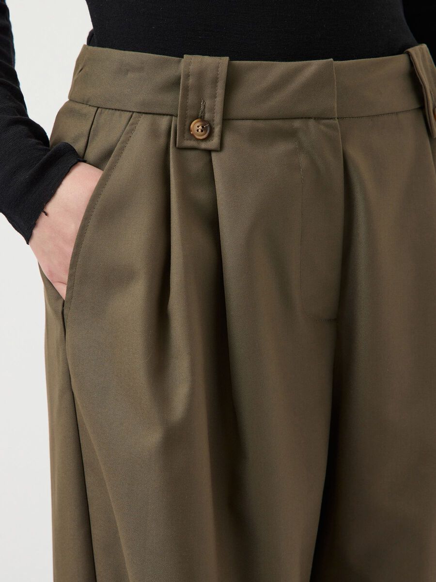 Carousel image - YASELSANA MW ANKLE  TROUSERS, Dusty Olive | 5