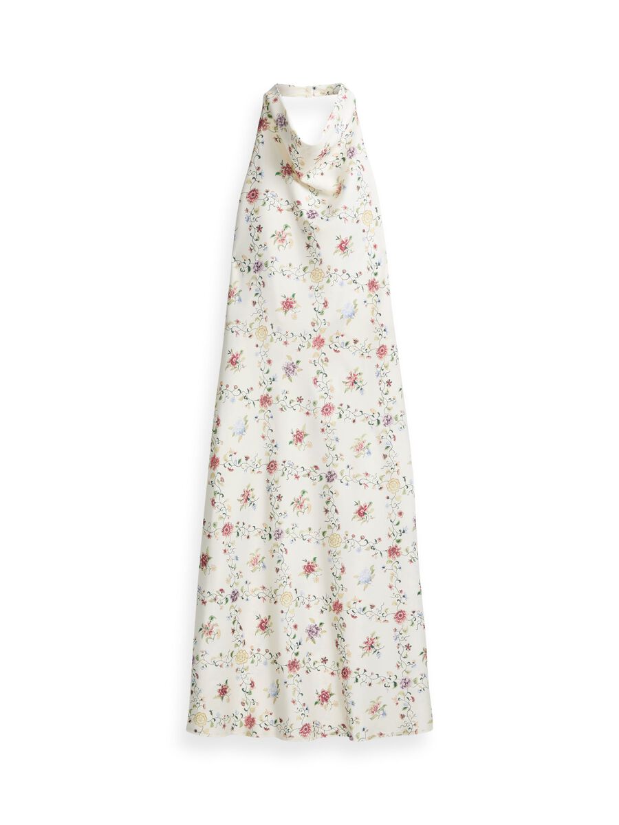 Product tile image - YASPELLA HALTERNECK  MIDI DRESS, Pristine | 26040620_Pristine_1333684