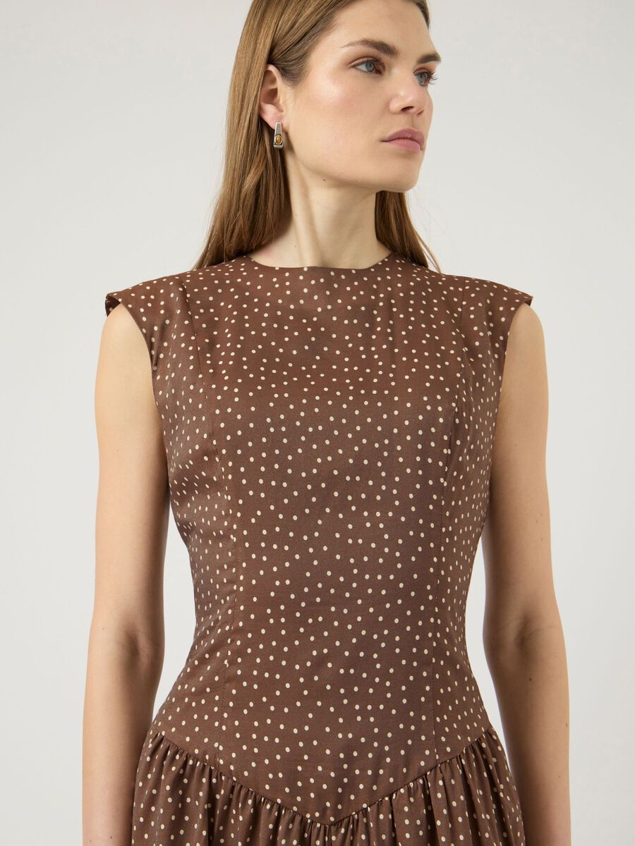 Carousel image - YASKRISSI BUBBLE HEM MIDI DRESS, Pinecone | 3
