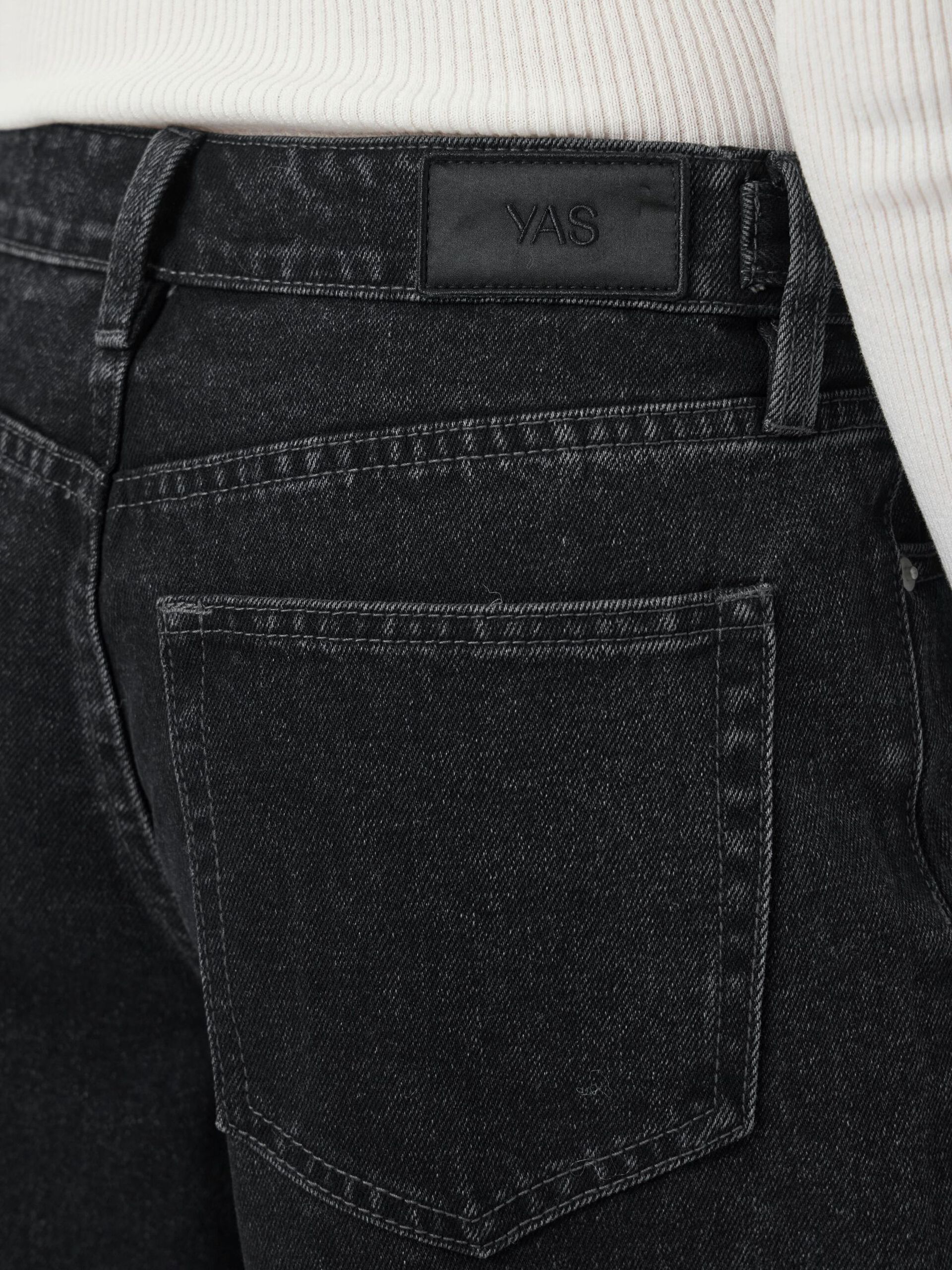 Carousel image - YASSATIRANI MW WIDE FIT JEANS, Dark Grey Denim | 5
