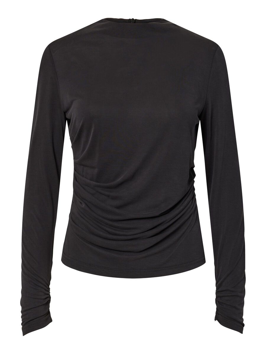 YAS YASLYSA TOP MET LANGE MOUWEN, Black, highres - 26038928_Black_001.jpg