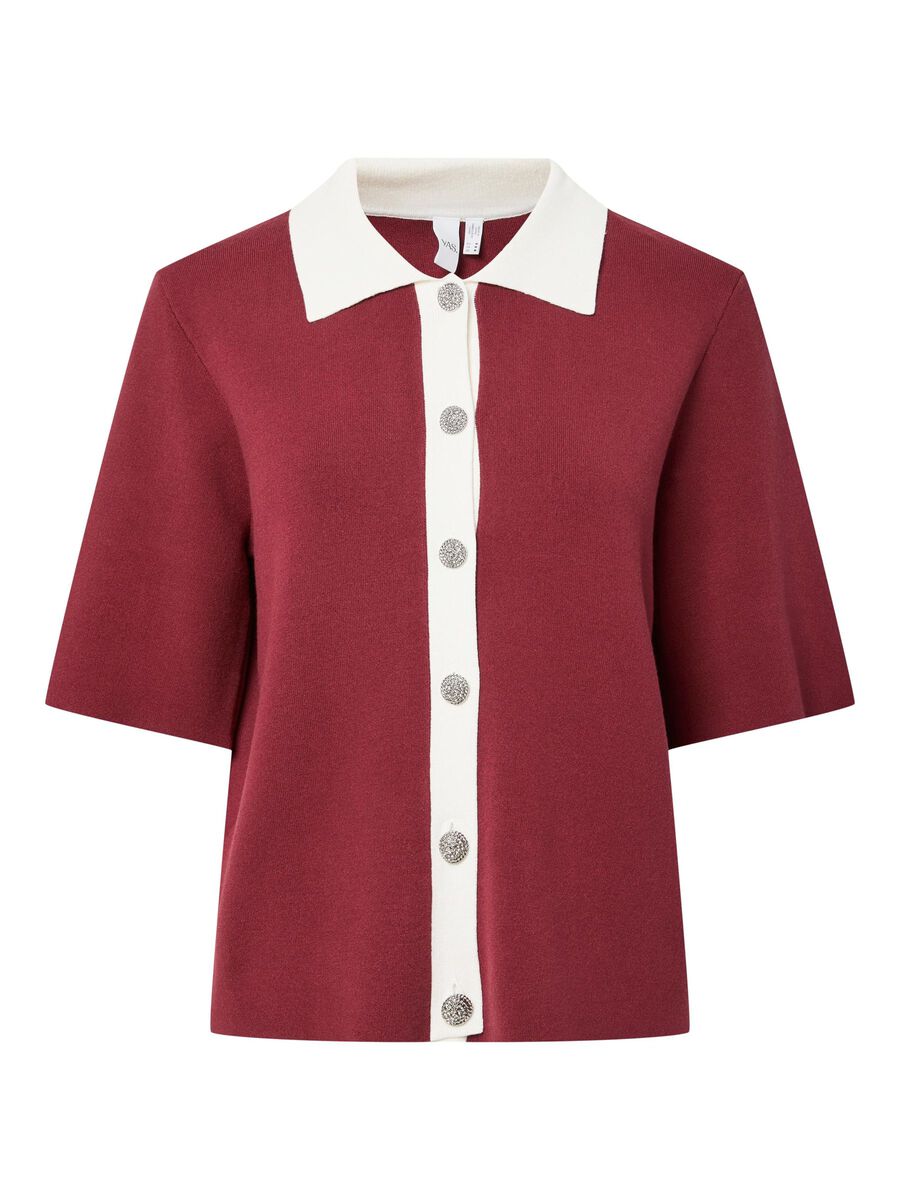 YAS YASLORO 4 KNITTED CARDIGAN, Tibetan Red, highres - 26037973_TibetanRed_1196097_001.jpg