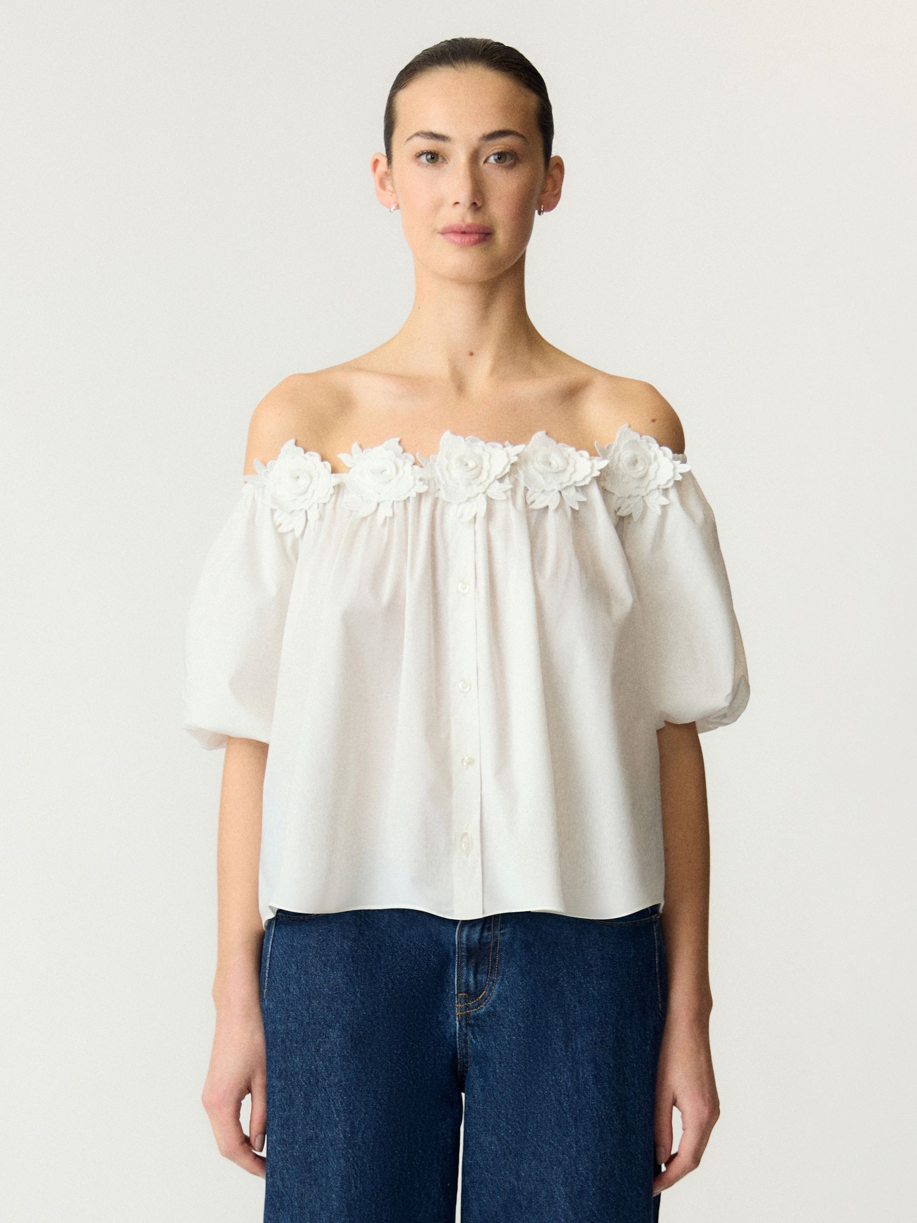 YASMANLY OFF-SHOULDER TOP | White | YAS® Sweden