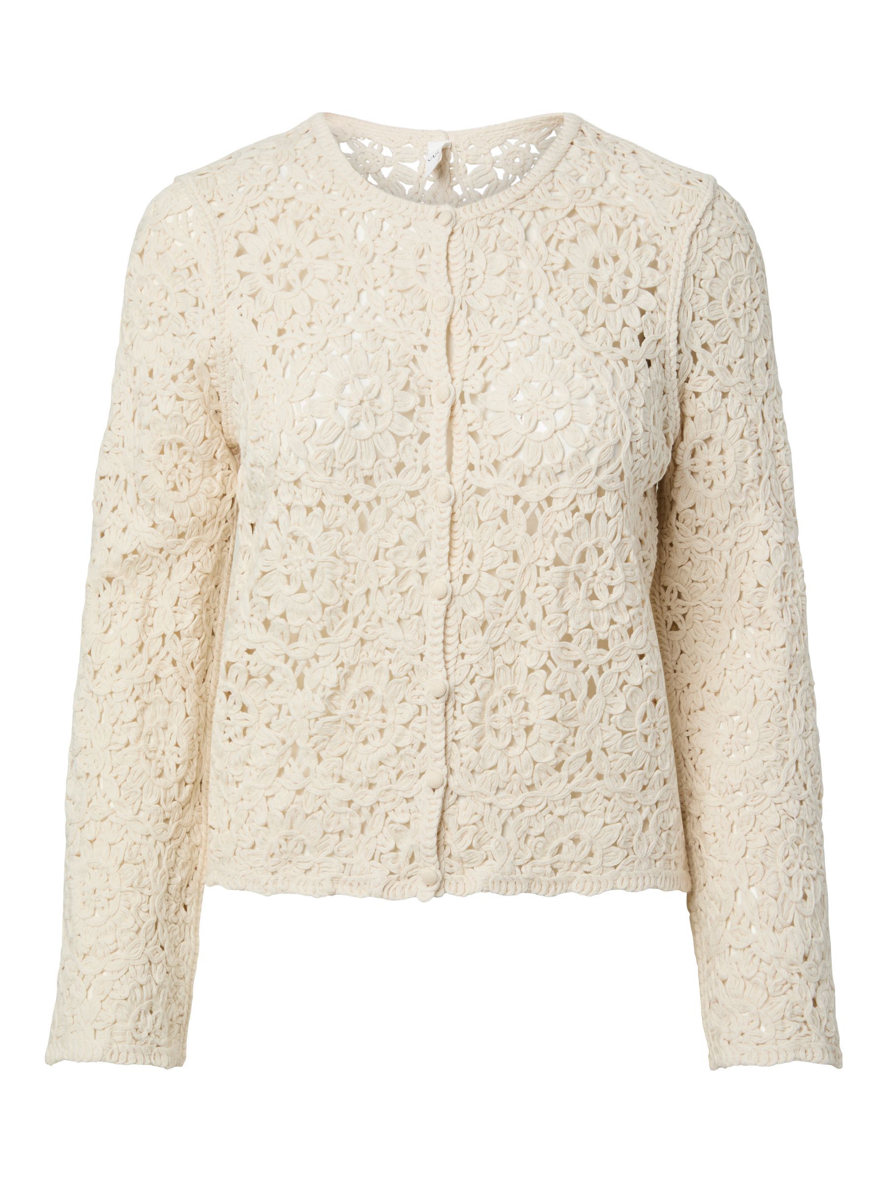 IENA イエナ YASANNALINA CROCHET CARDIGAN | White | YAS® UK