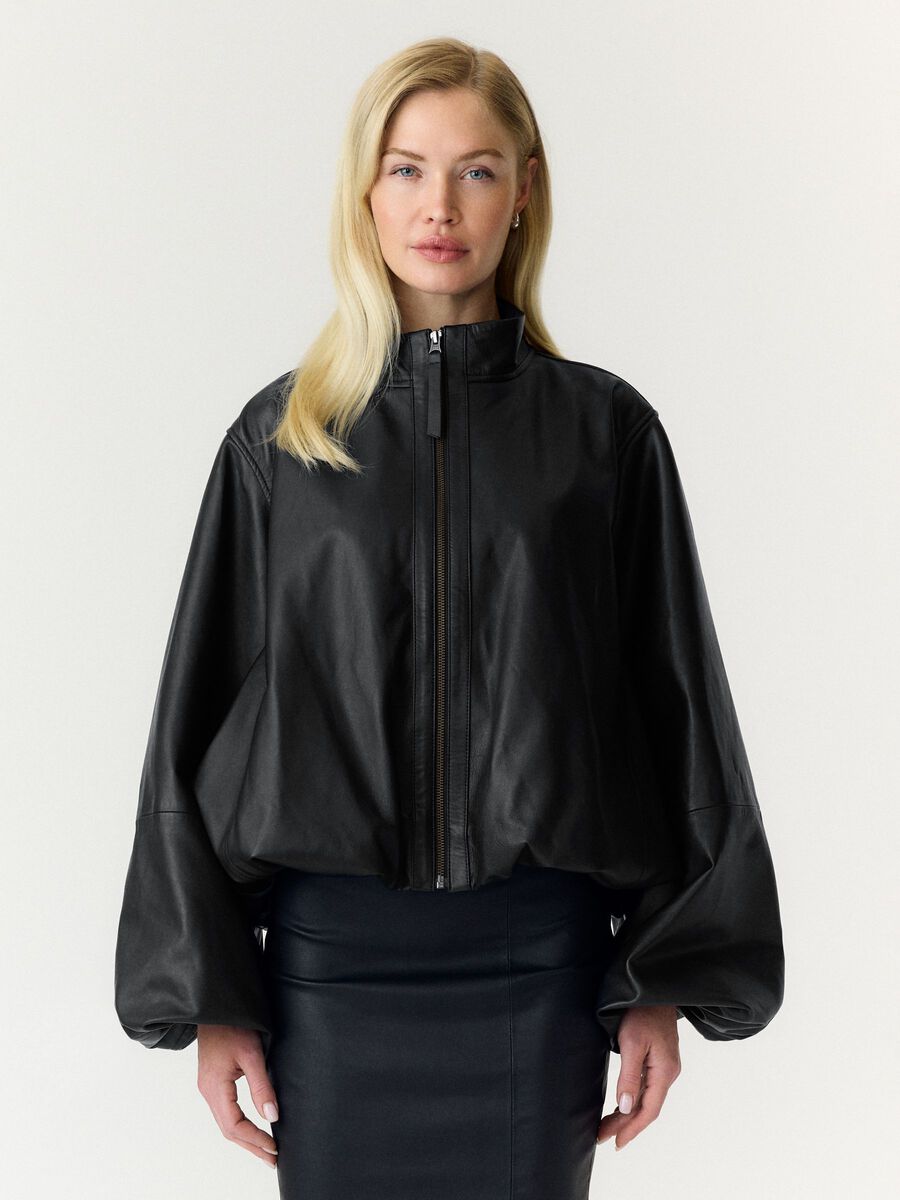 Product tile image YASISABEL VESTE EN CUIR, Black 26041524_Black