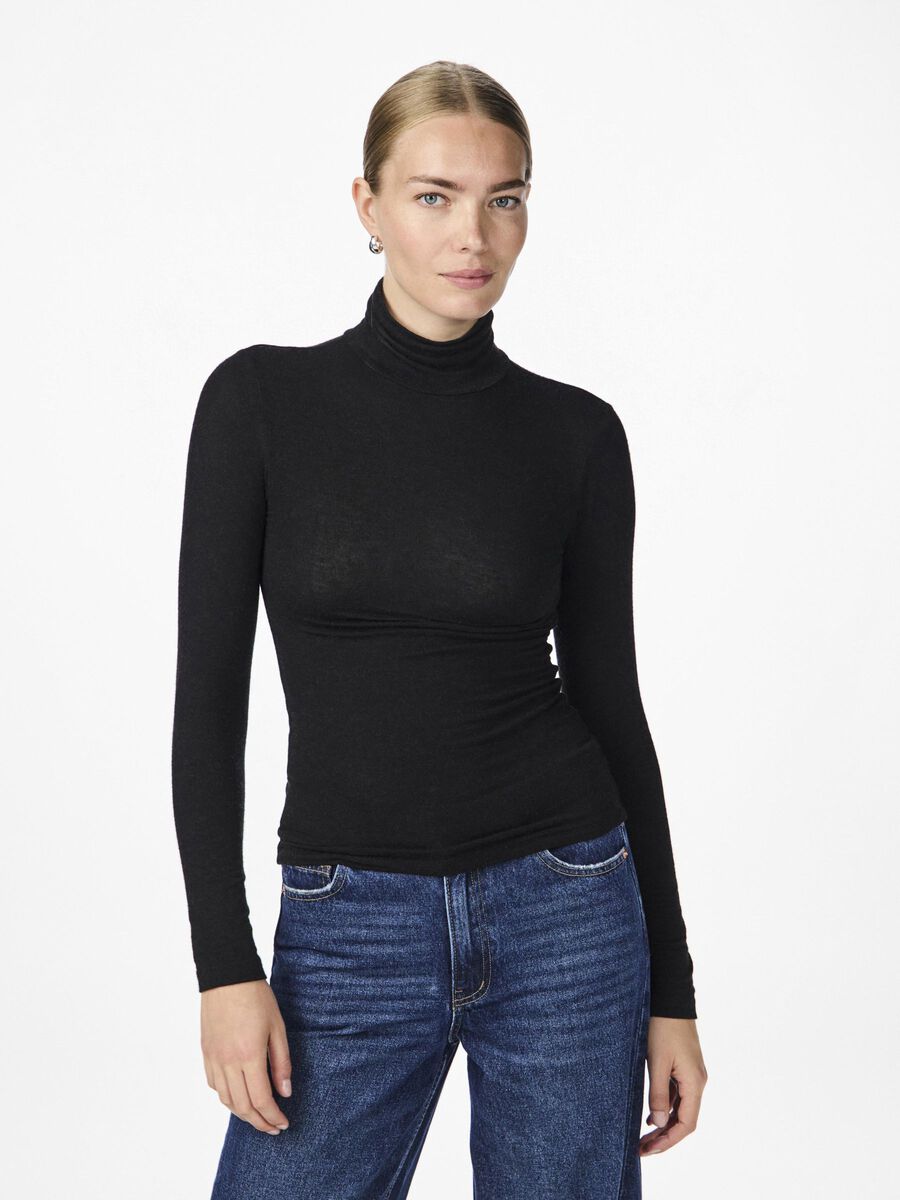 YAS YASWOOLA WOOL BLEND KNITTED TOP, Black, highres - 26024678_Black_003.jpg