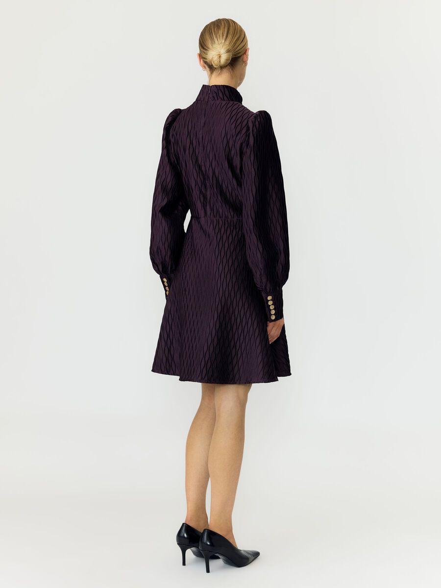 Carousel image 2 YASRIPPLE MINI DRESS, Plum Perfect