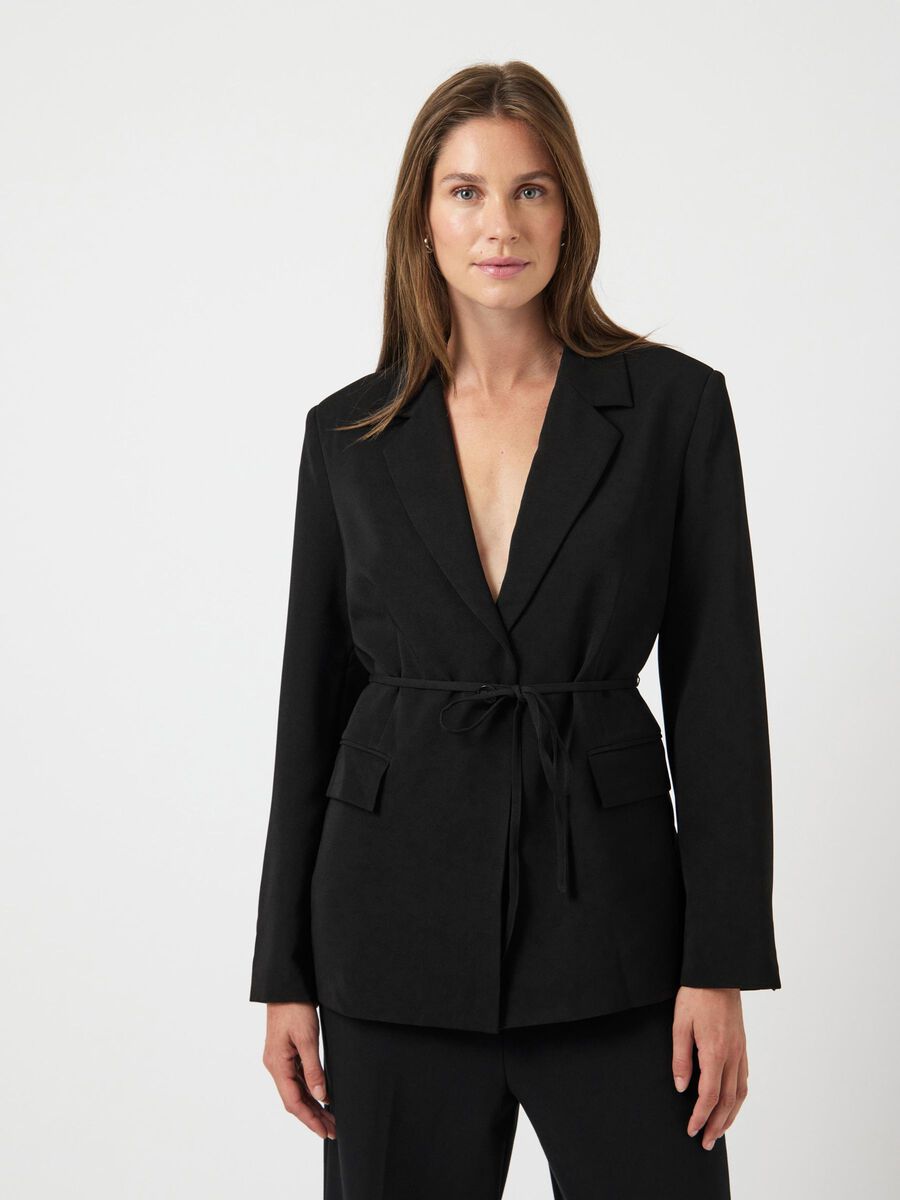 YAS YASHANIA TIE BELT BLAZER, Black, highres - 26039774_Black_003.jpg