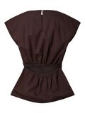 Product image thumbnail - YASGENEVIEVE  CAP SLEEVE TOP, Coffee Bean | 6
