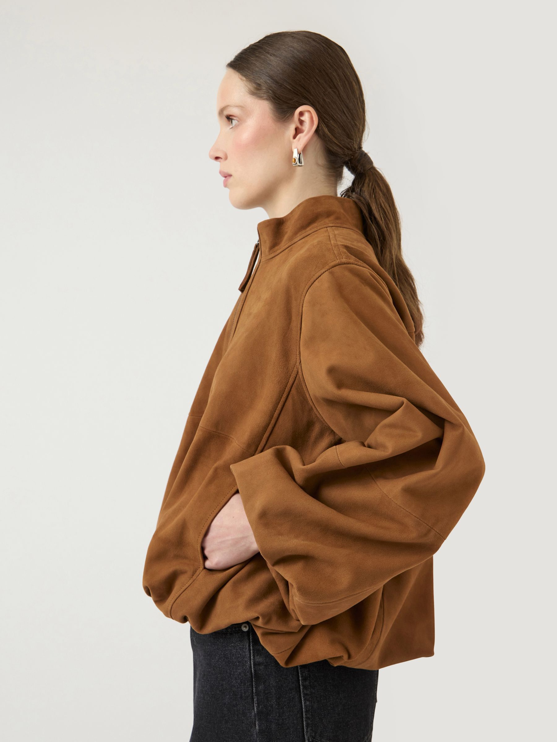 YASISABEL LEATHER SUEDE JACKET | Brown | YAS® Norway