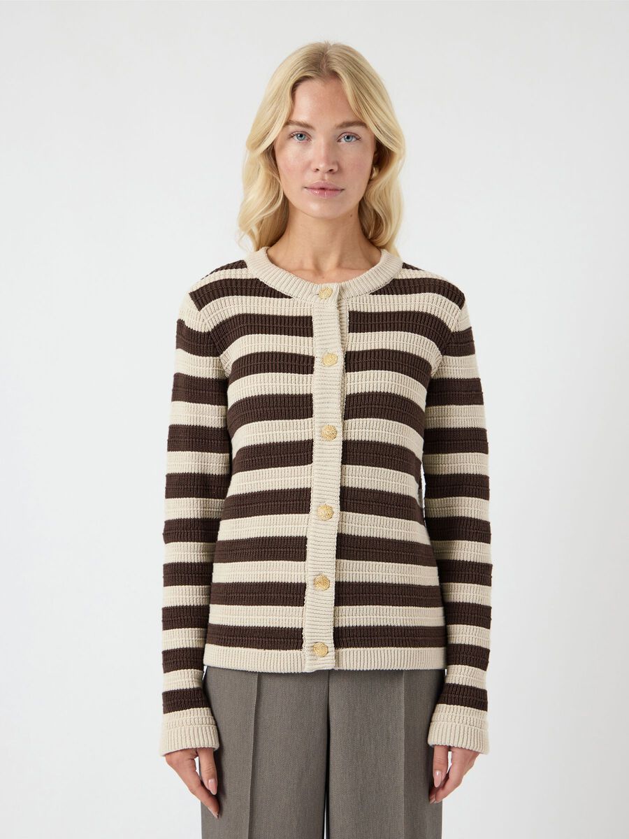 Carousel image - YASSIRONI STRICKJACKE, Chocolate Brown | 1