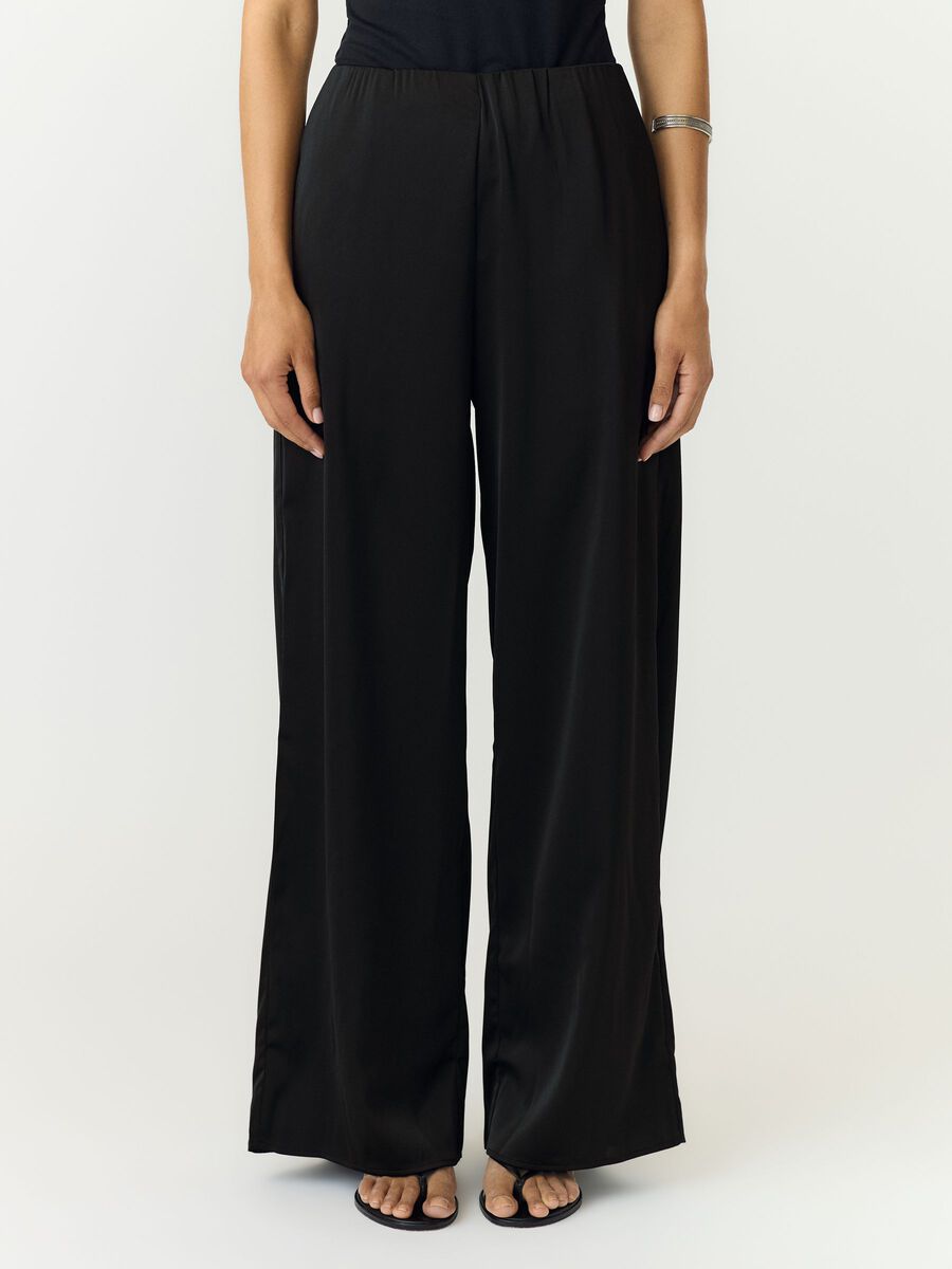 Product tile image YASPELLA HW WIDE-LEG BROEK, Black 26041054_Black