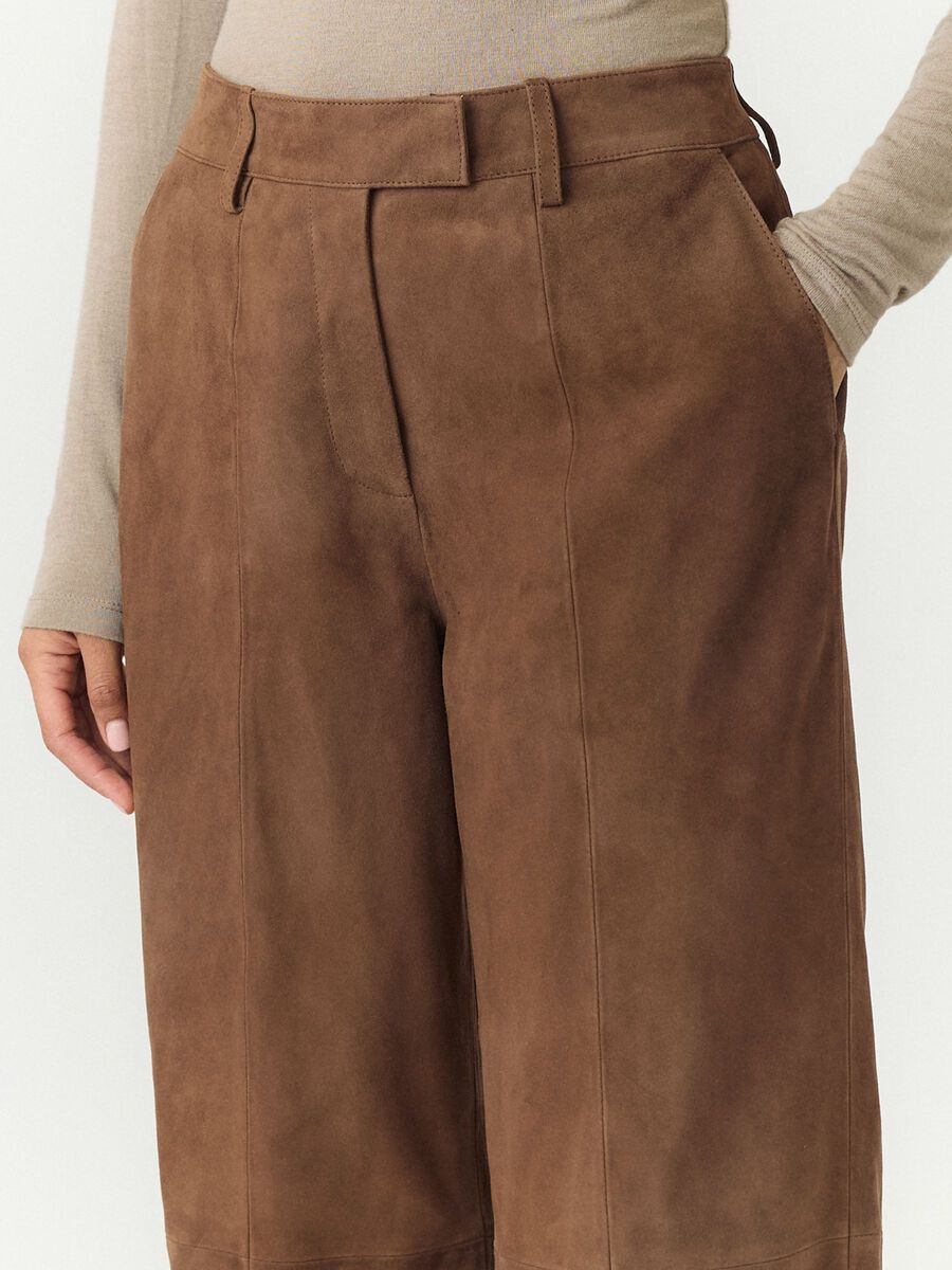 Carousel image 3 YASLEURA MW SUEDE  TROUSERS, Sepia
