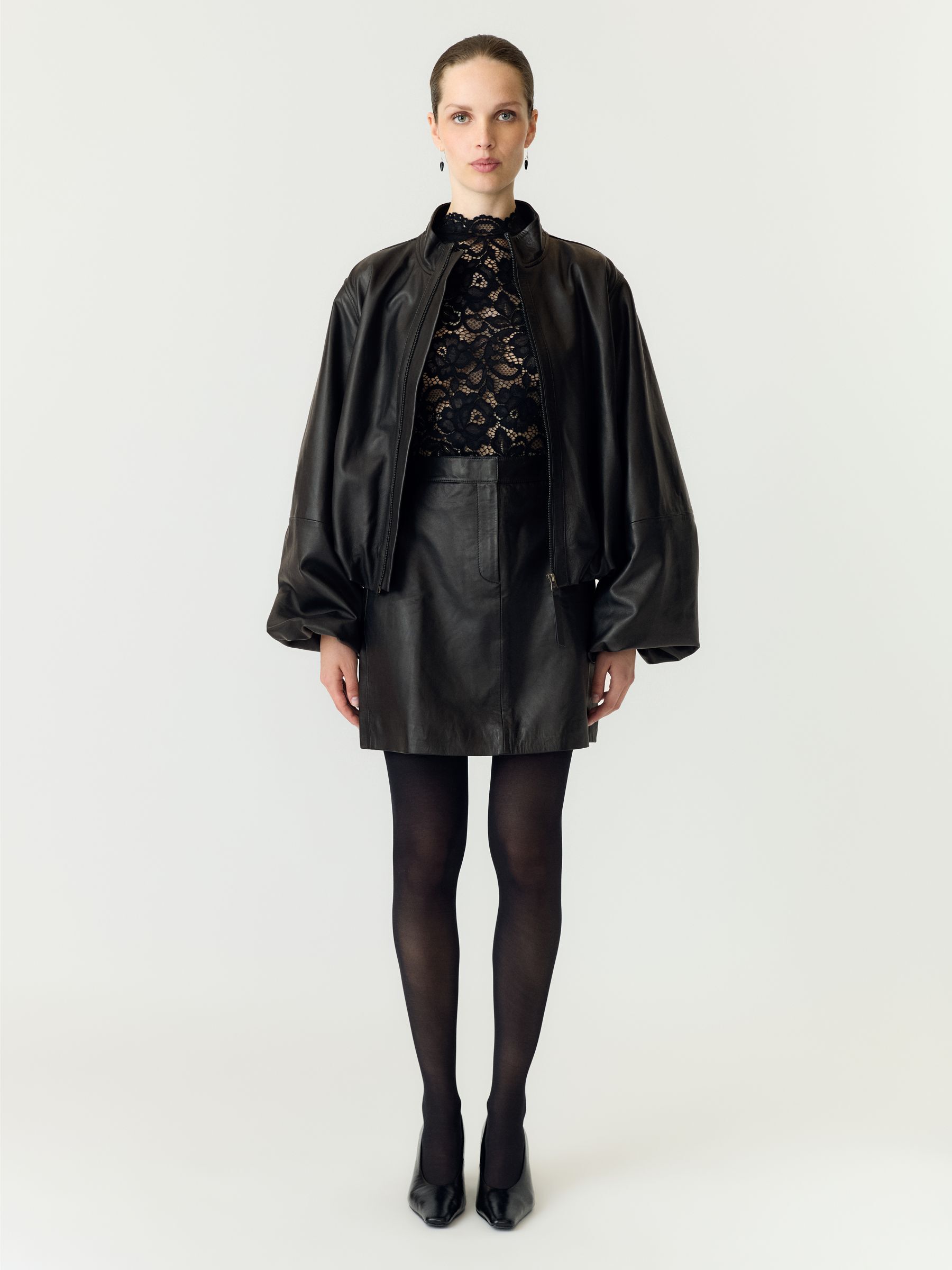 YASLYMA LEATHER MINI SKIRT | Black | YAS® Germany