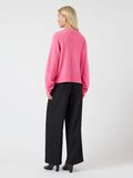 Product image thumbnail - YASJOHI WOOL  KNITTED CARDIGAN, Begonia Pink | 2