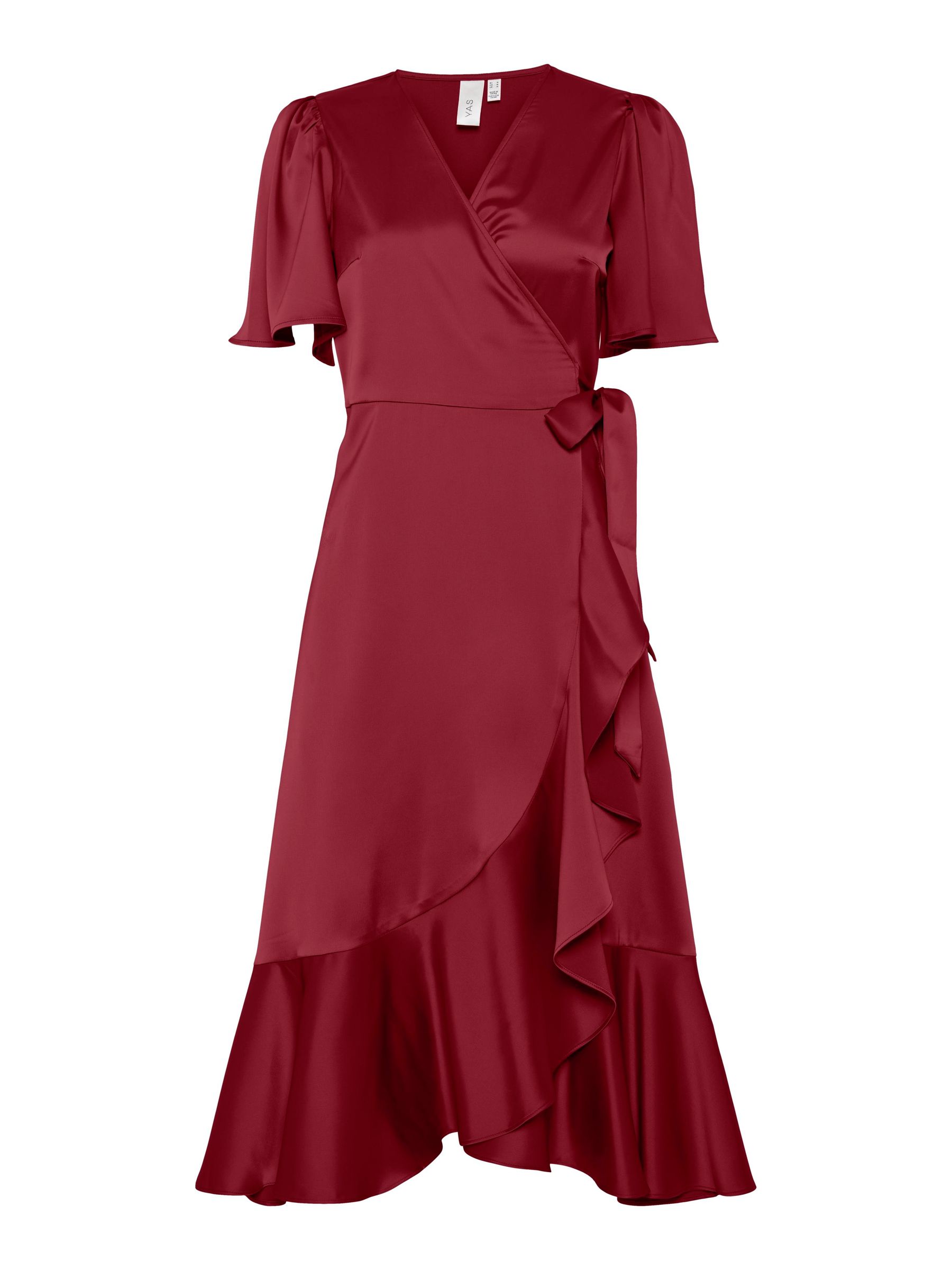YAS YASTHEA MIDI WRAP DRESS - Cocktailjurk - green milieu/lichtgroen