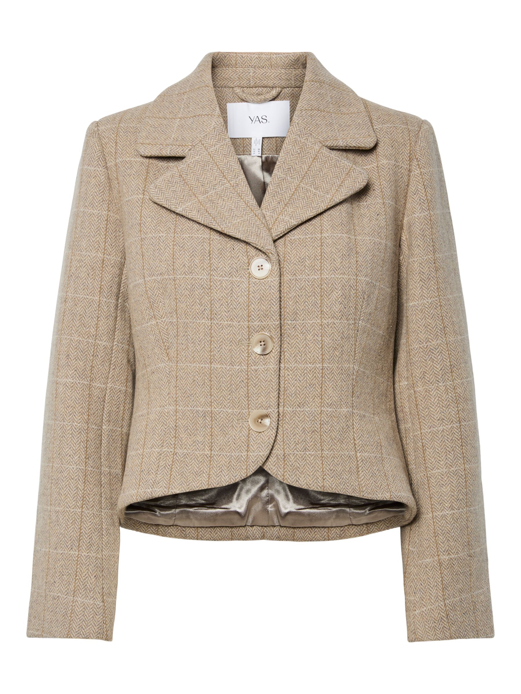 YASTHELA WOOL BLEND SHORT JACKET | Grey | YAS® Sweden