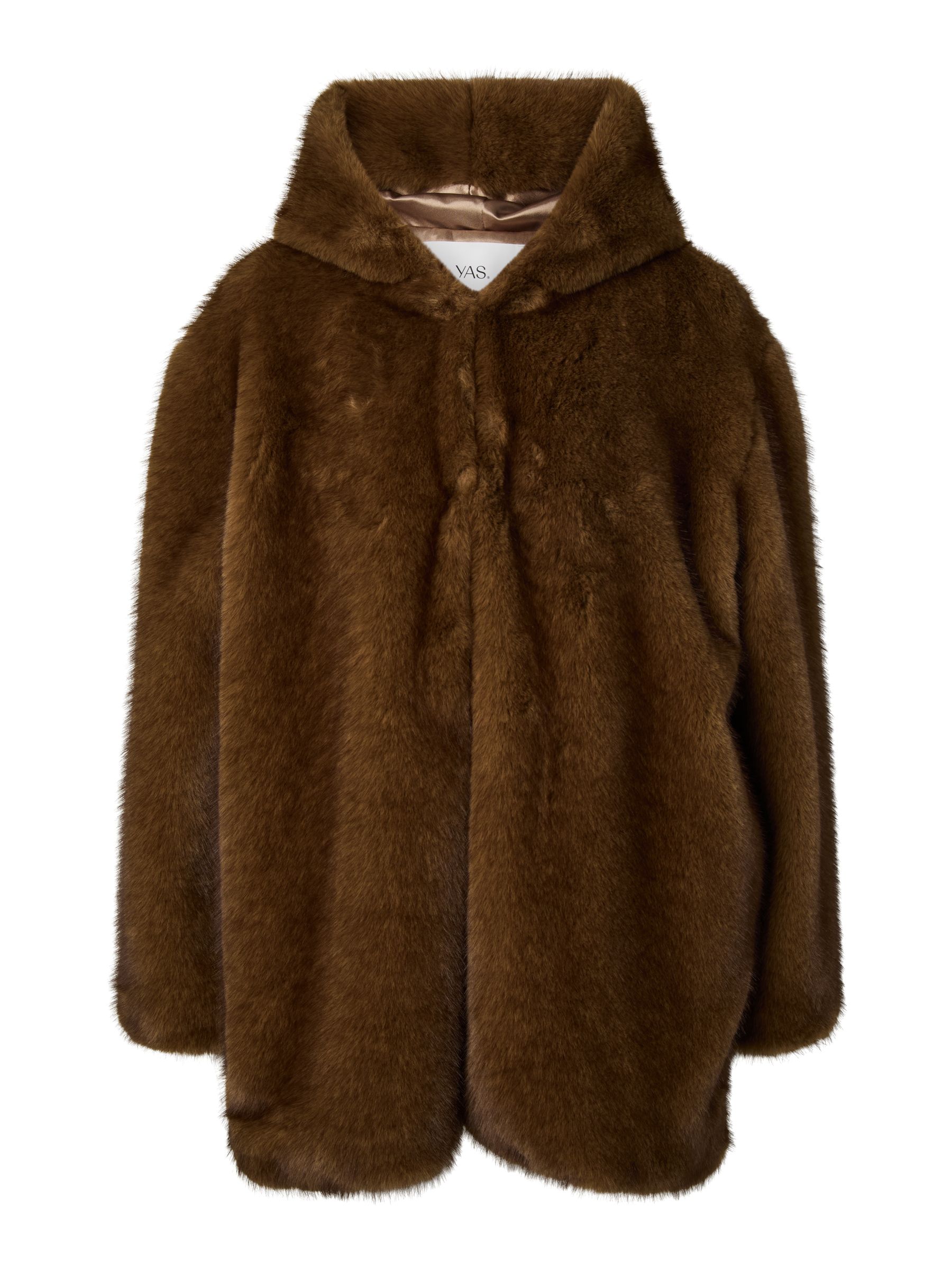 YASSINDA LS FURRY JACKET | Brown | YAS® Norway
