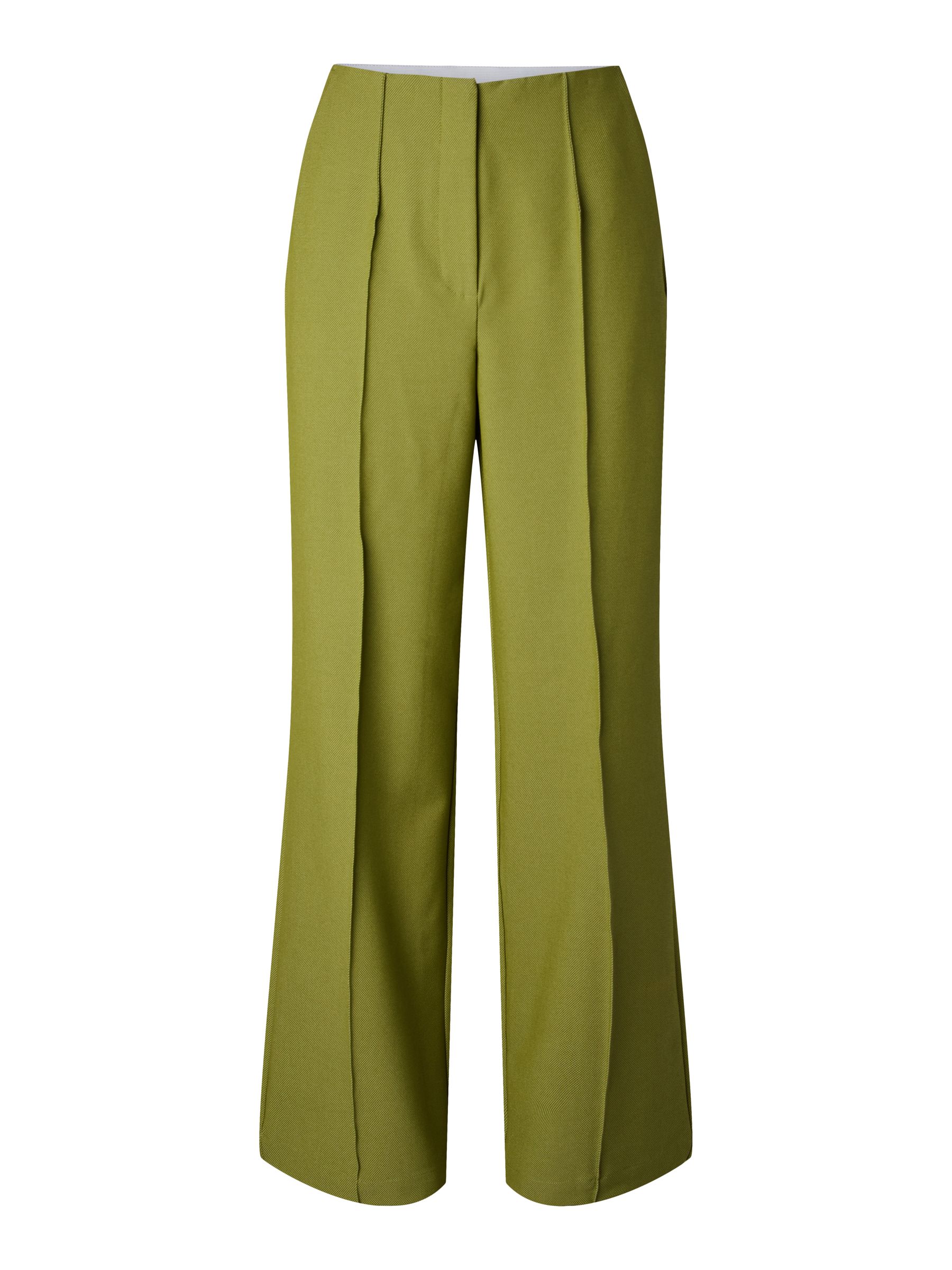 Taupe Y.A.S. Wijde broek YASREEMAJ HW PANT