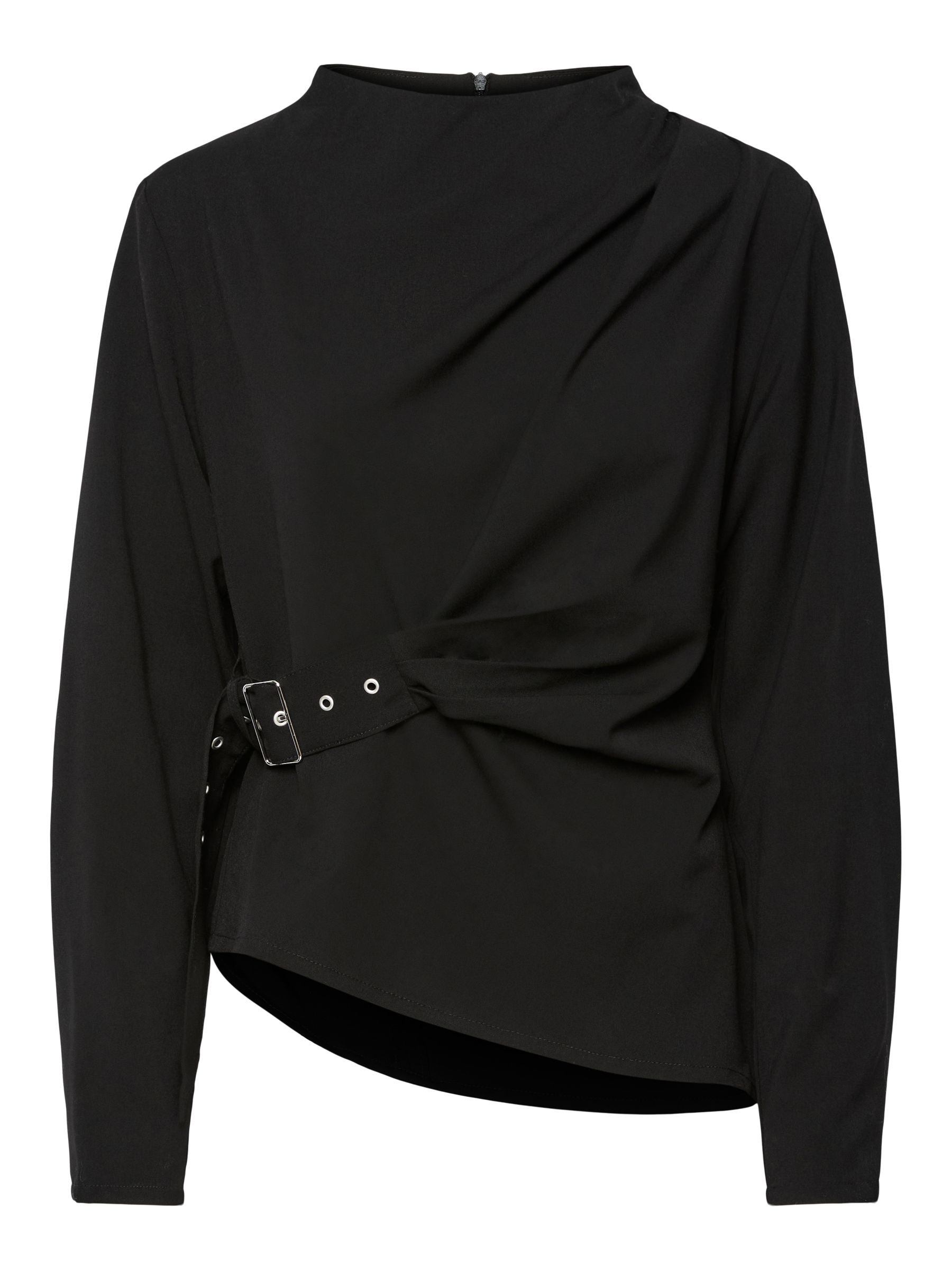 S bold belt tops　黒 YASTUMINO LONG SLEEVED TOP | Black | YAS® Germany