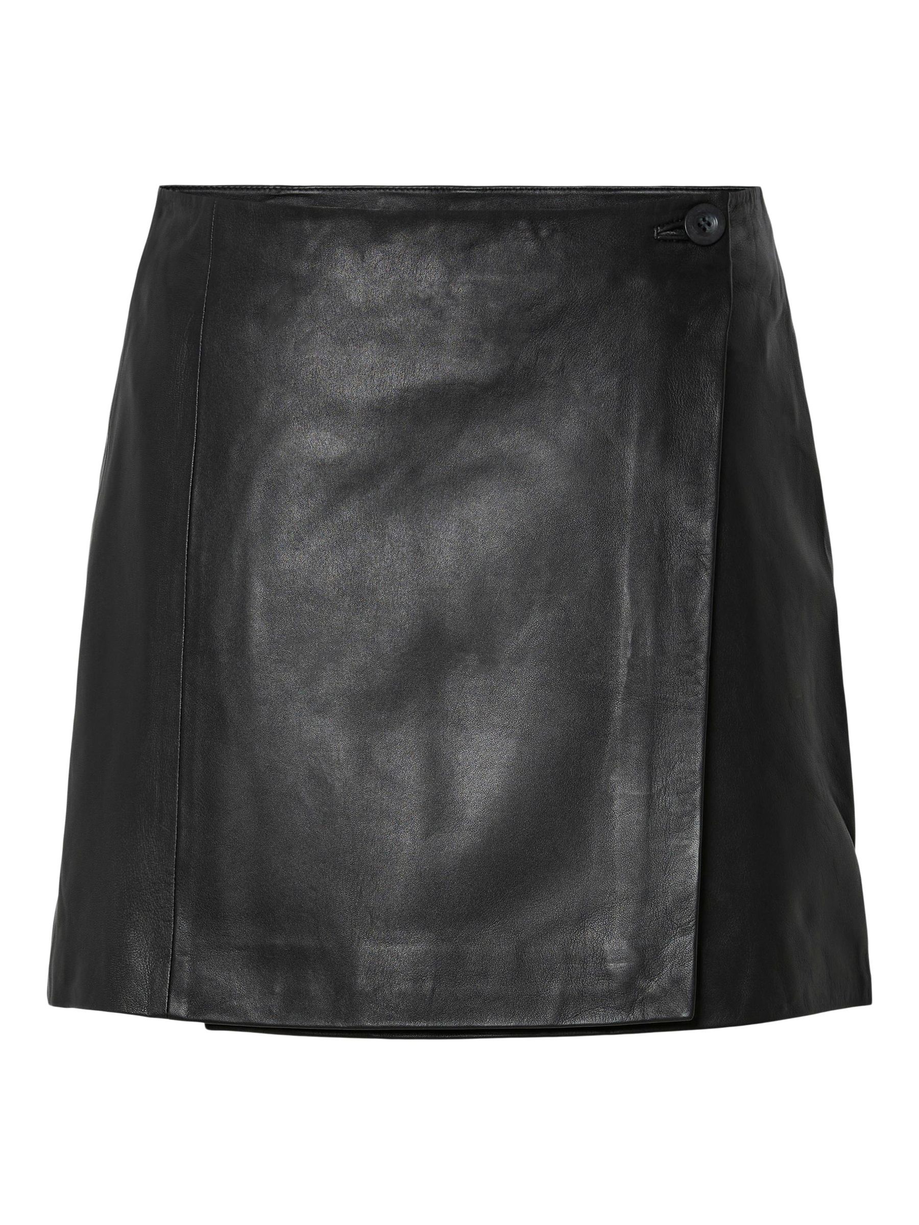YASDIMA LEATHER MINI SKIRT | Black | YAS® UK