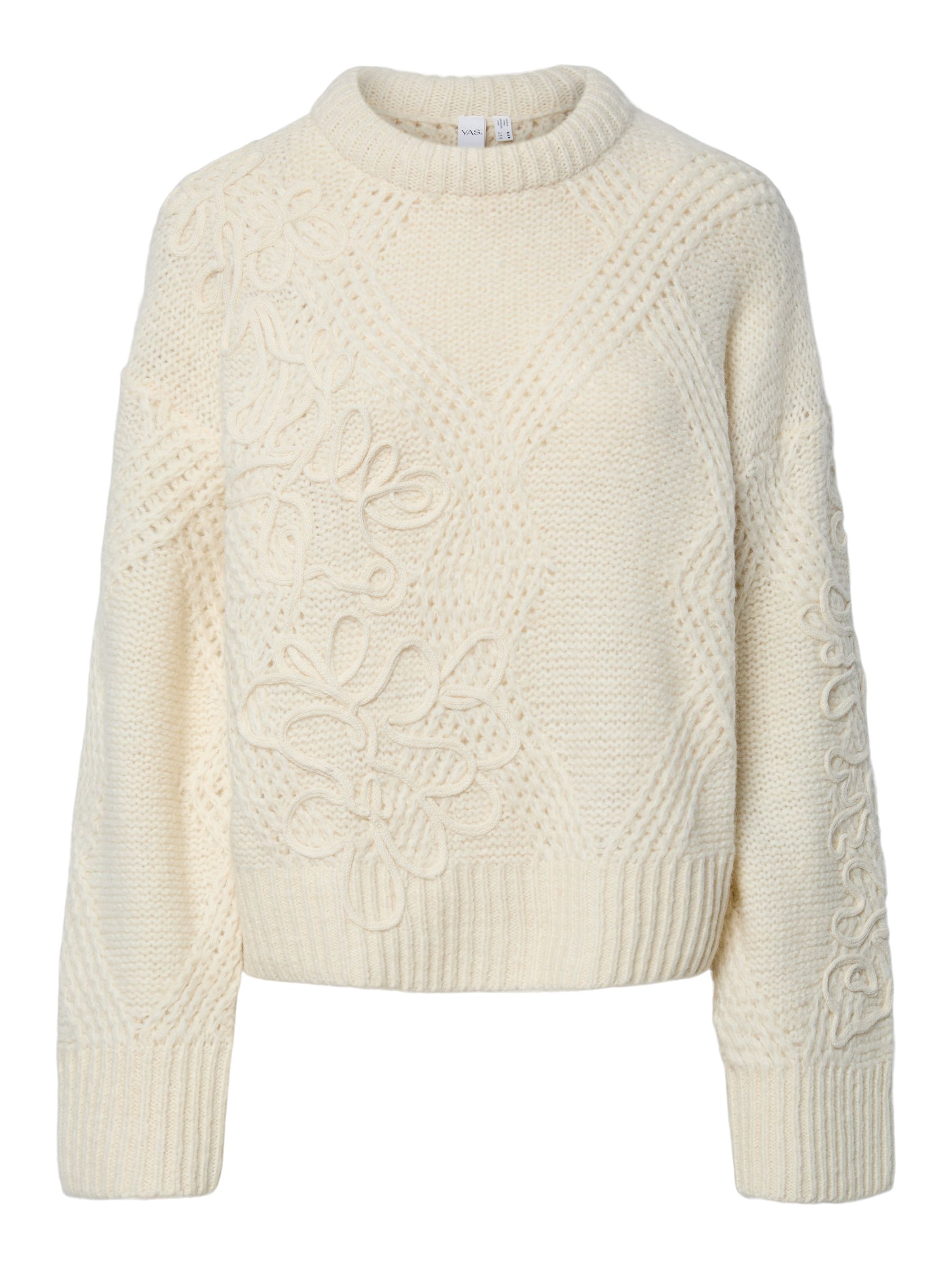 YASFLORO KNITTED PULLOVER | Grey | YAS® Poland