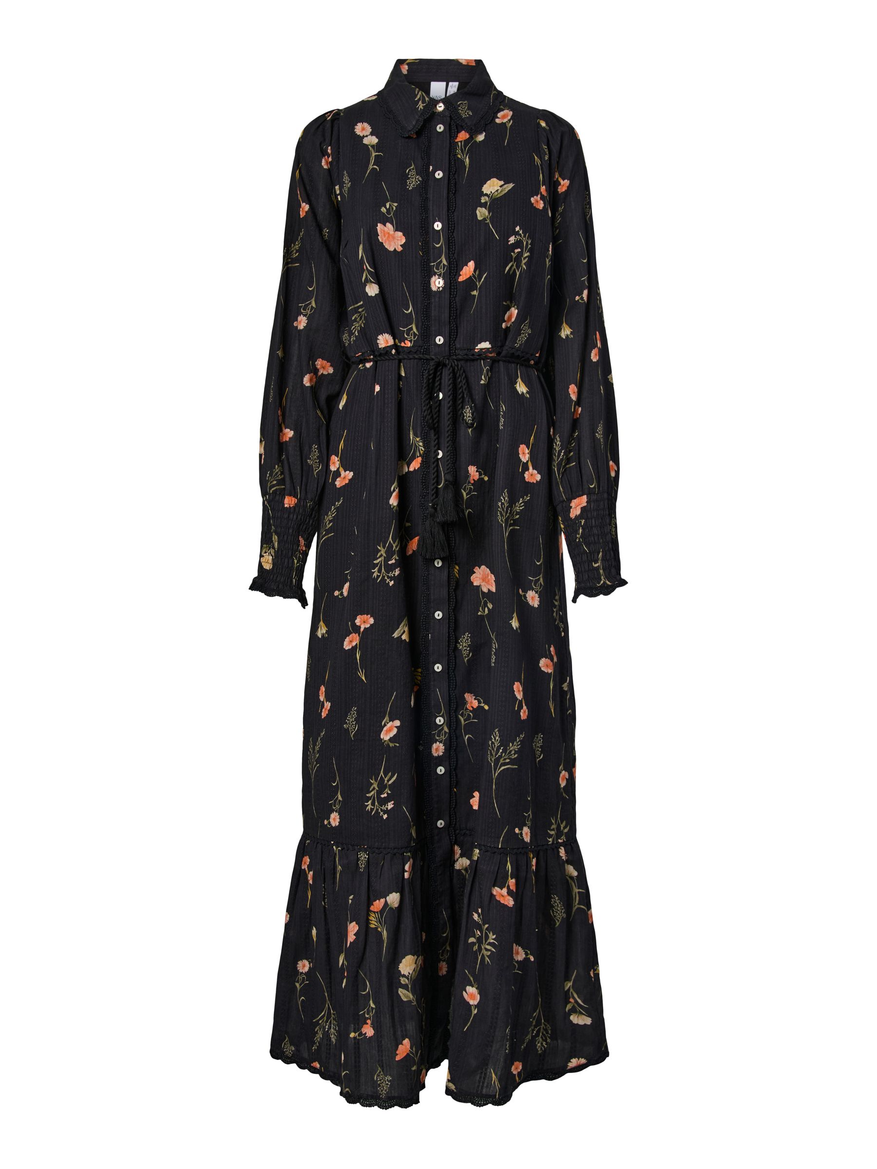 YASSOMELLI LONG SHIRT DRESS | Black | YAS® Denmark