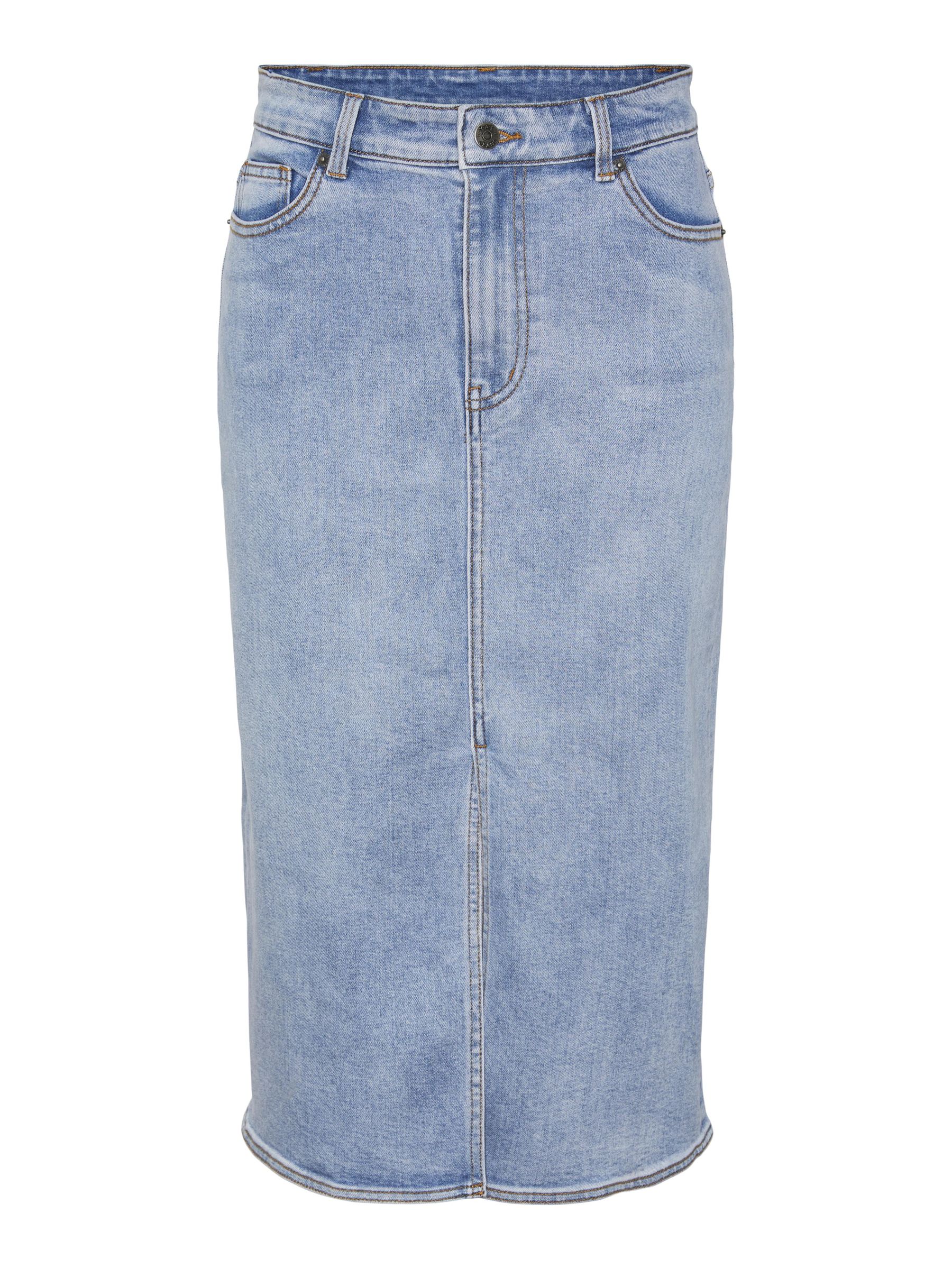 Light blue denim skirt uk deals